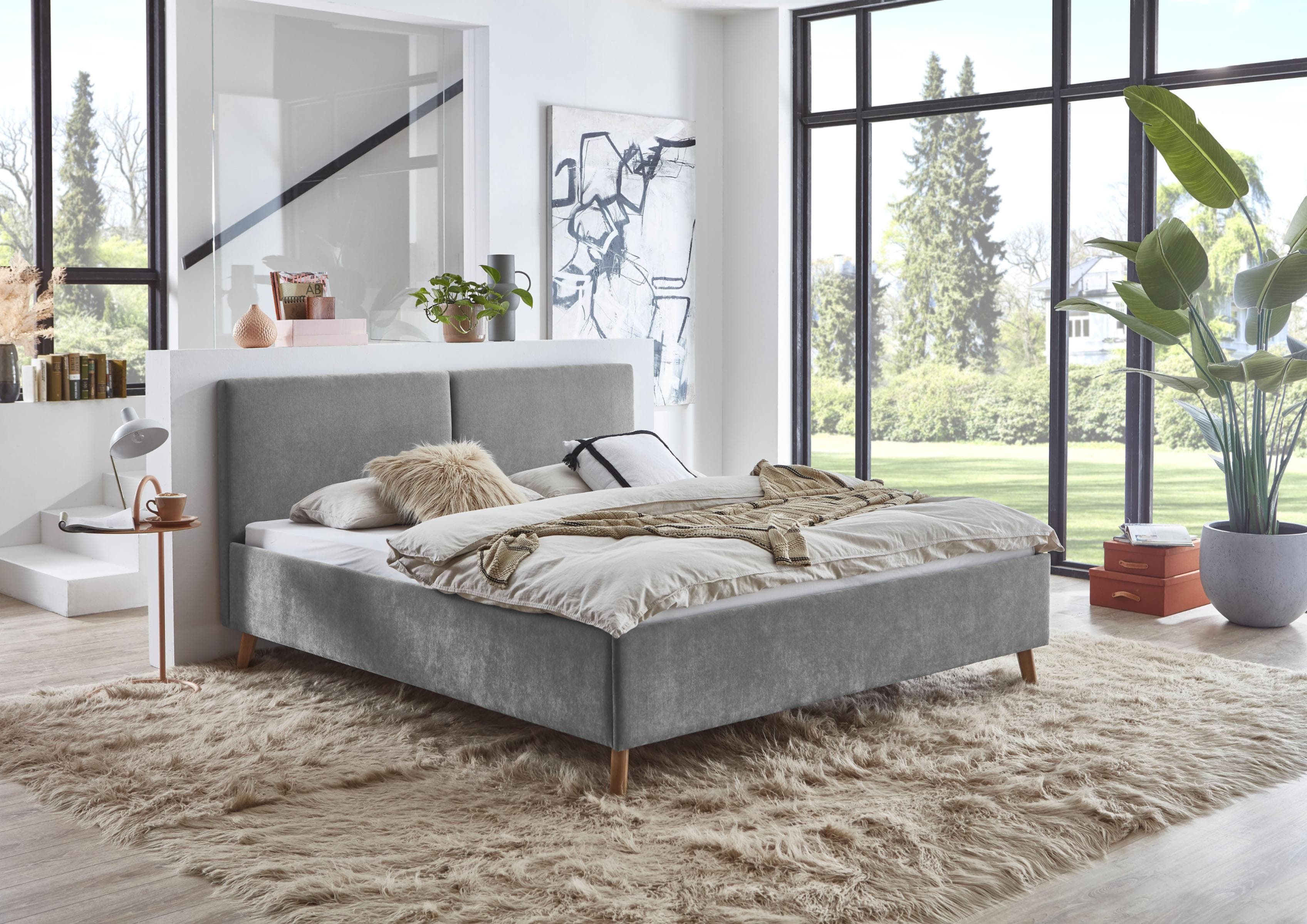 Polsterbett Piano grau 160x200 cm Meise Möbel