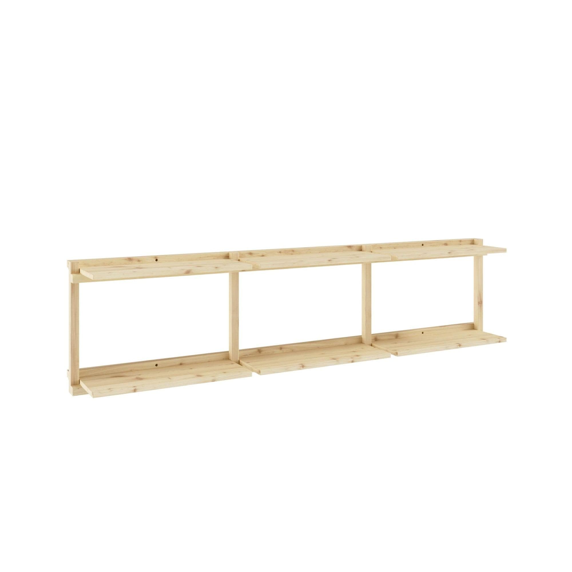 Karup Design Wandregal Groove Shelving Wide Natur Massivholz