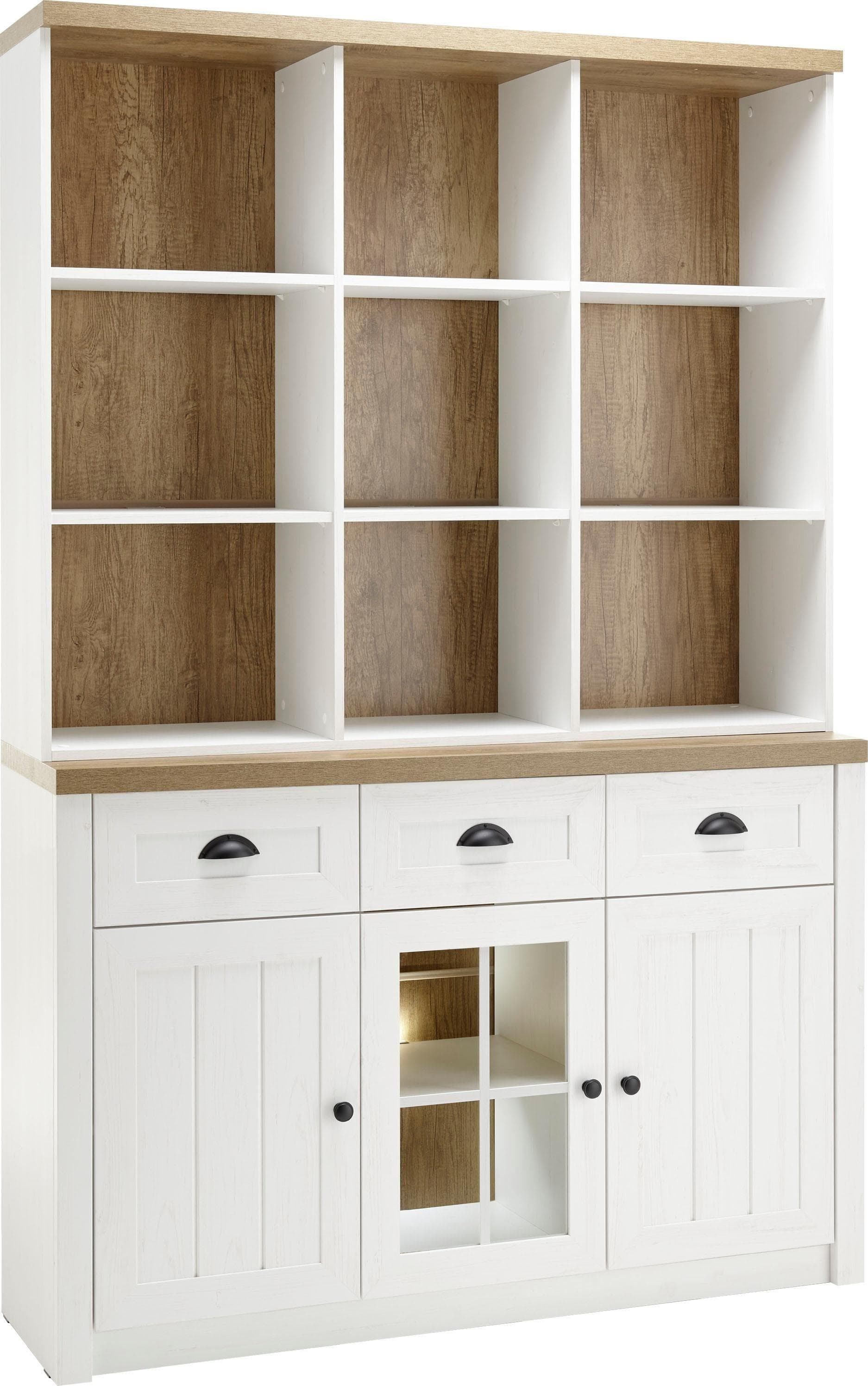 Home Affaire Beauvais Buffet - Modernes Landhausdesign mit Vitrinentür