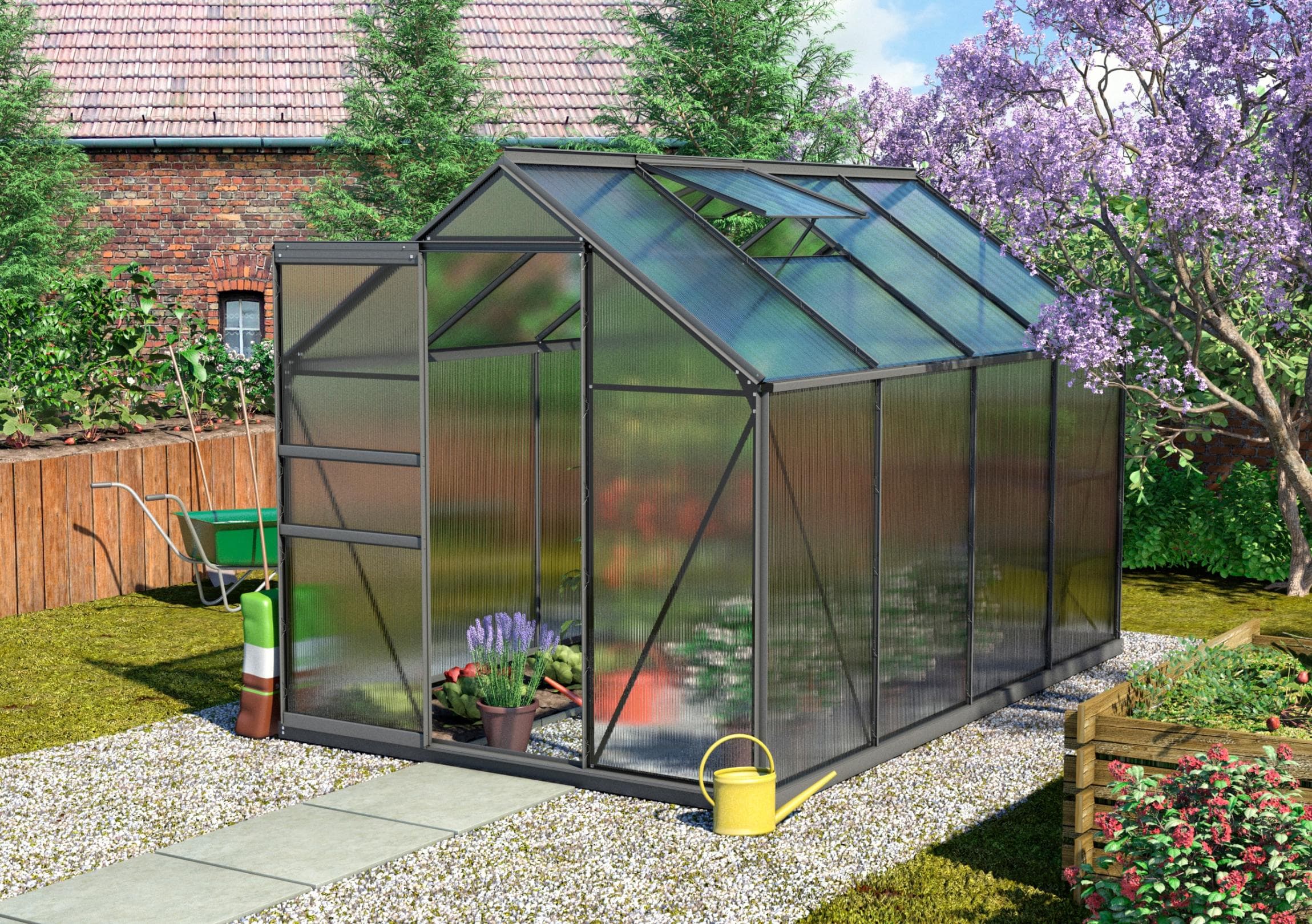 Vitavia Gewächshaus Calypso 5800 Anthrazit Aluminium