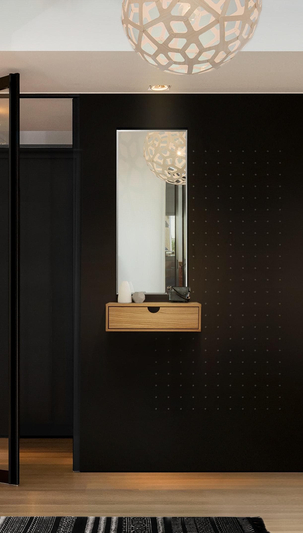 Woodman Nachttisch Eiche Scandi-Look Wandmontage