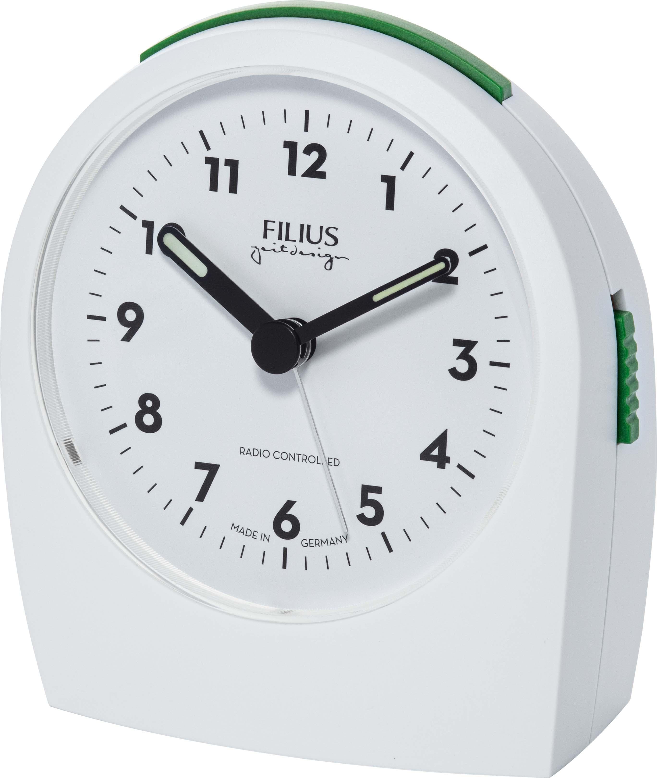 Funkwecker FILIUS ZEITDESIGN 0545-0 Weiß Analog Leuchtzeiger