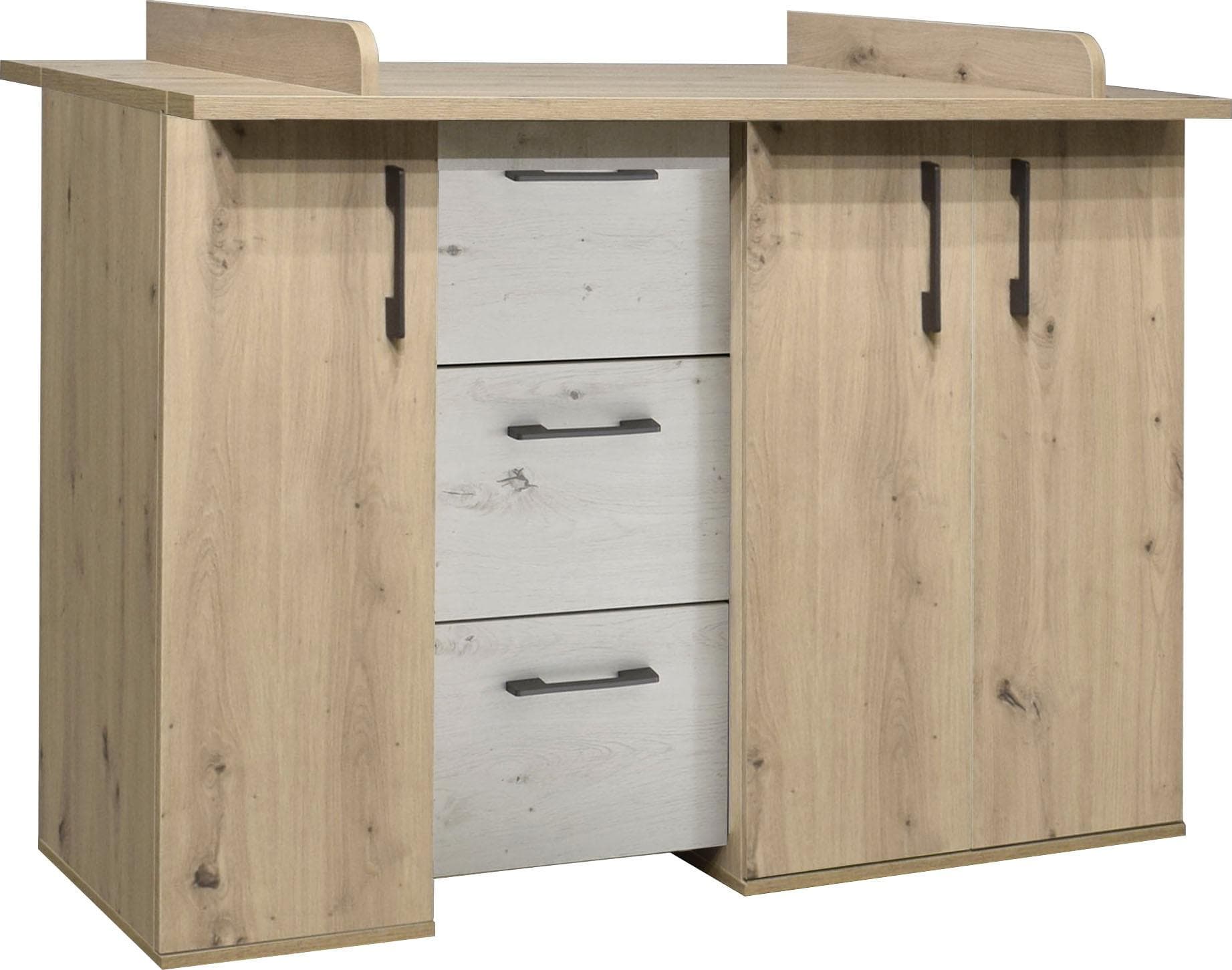 Mäusbacher Wickelkommode Micha Asteiche Weiß umbaufähig