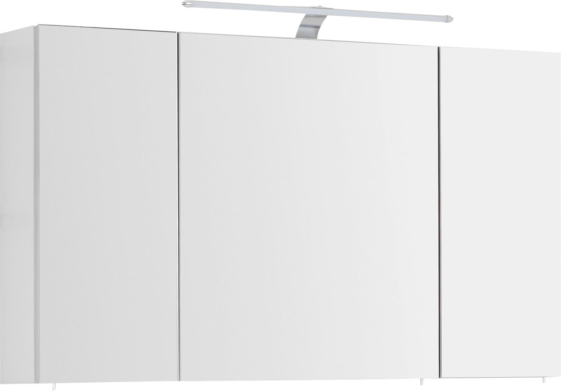 OPTIFIT Spiegelschrank Bern Weiß mit LED und Soft-Close