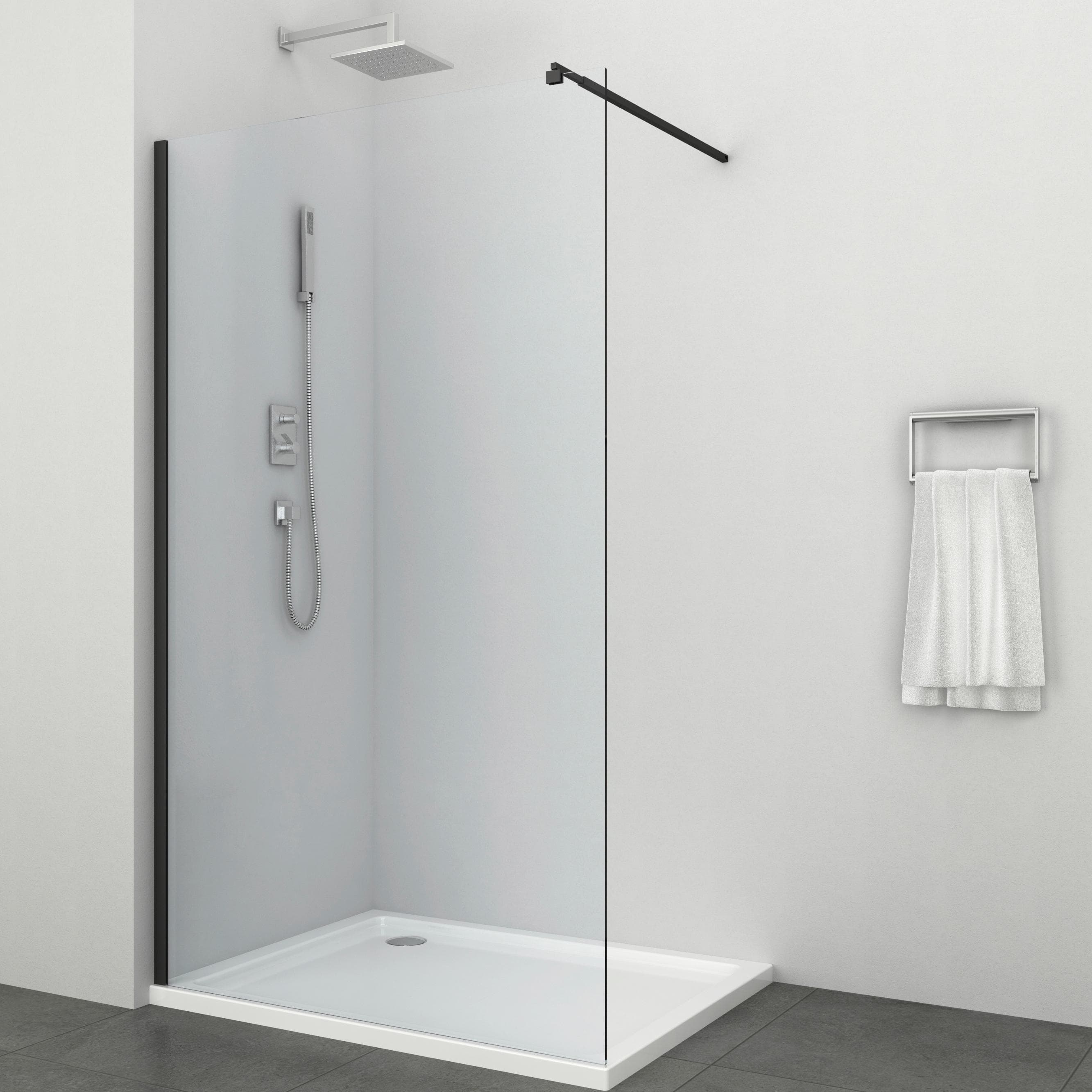 Sanotechnik Duschwand Sanoflex Freedom II Black 195cm