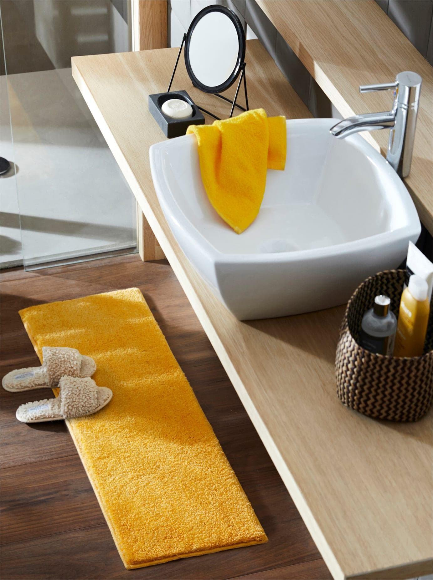 Badematte Grund Taupe Rechteckig 35x70cm