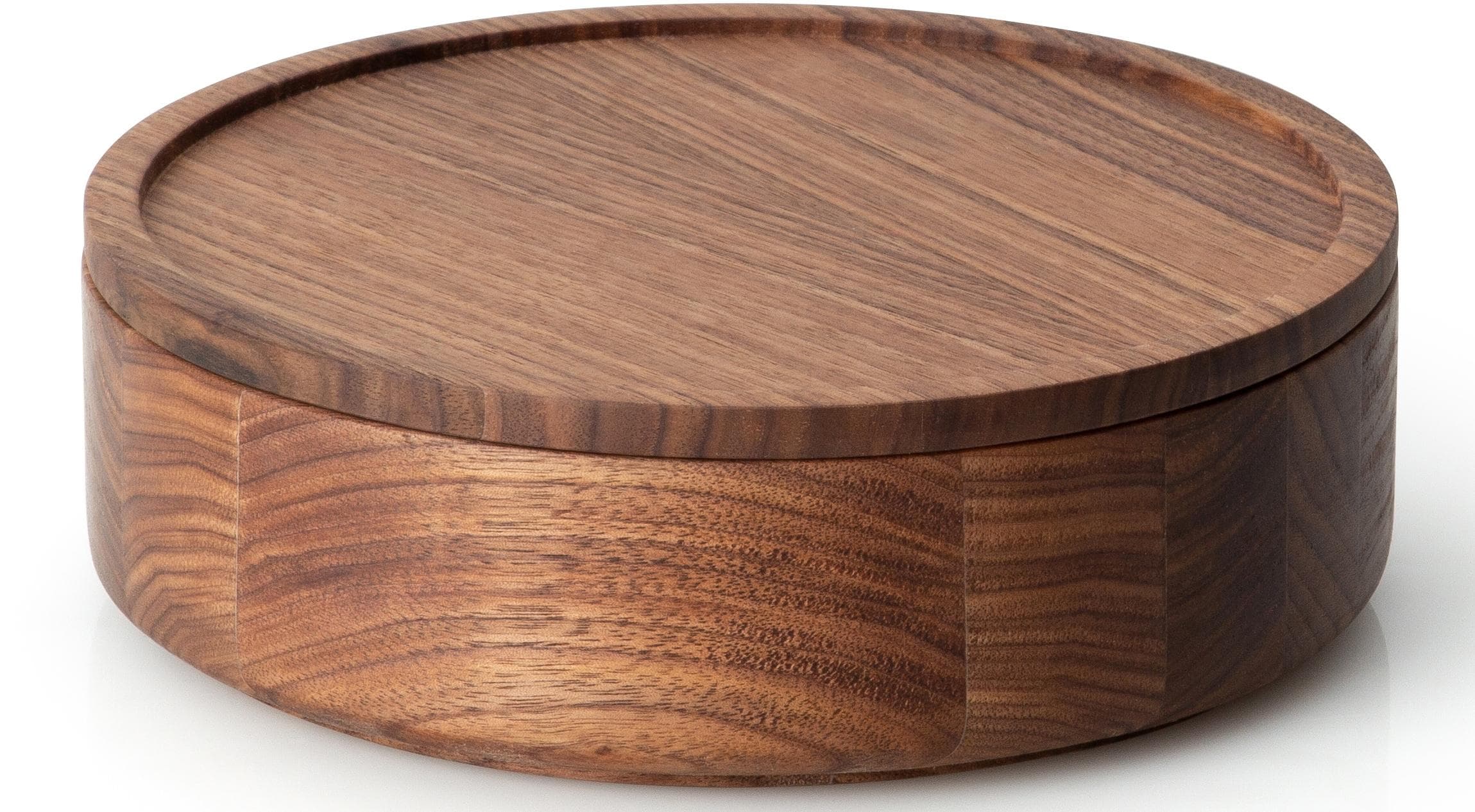 Moderne Aufbewahrungsdose aus Walnussholz
