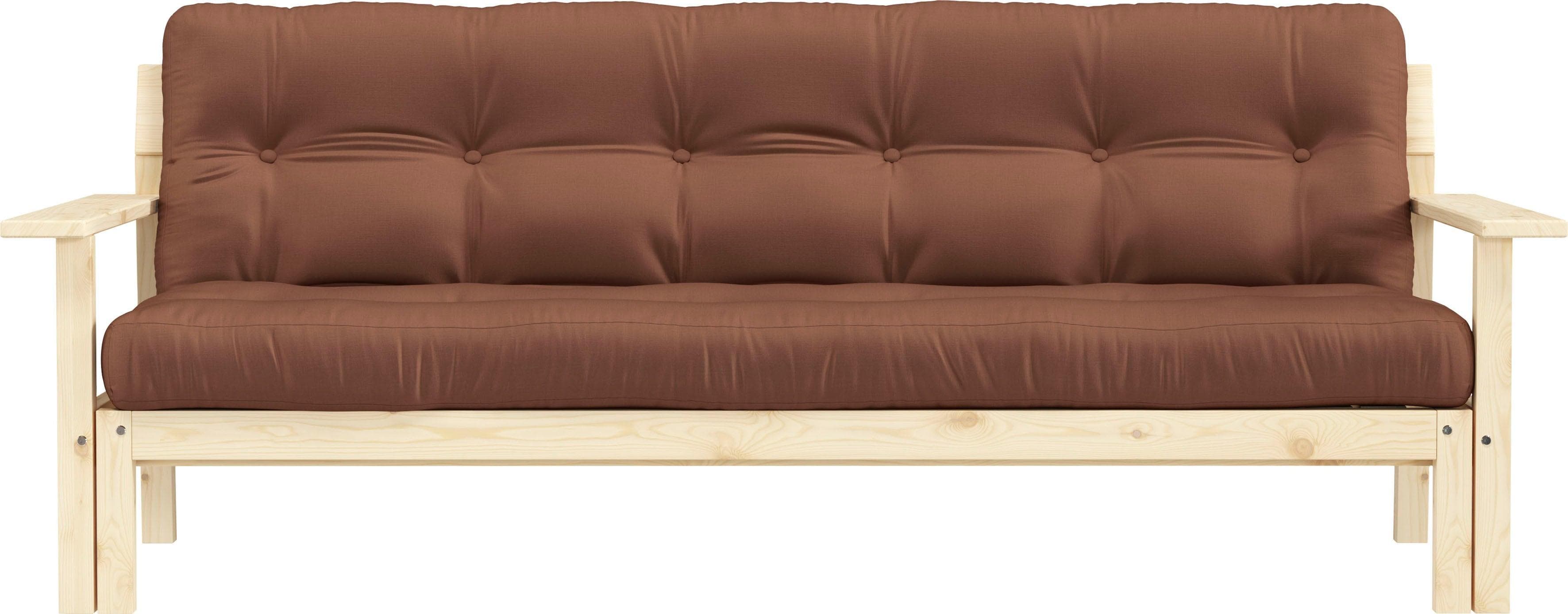Karup Design Schlafsofa Unwind Braun Kiefernholz 3-Sitzer