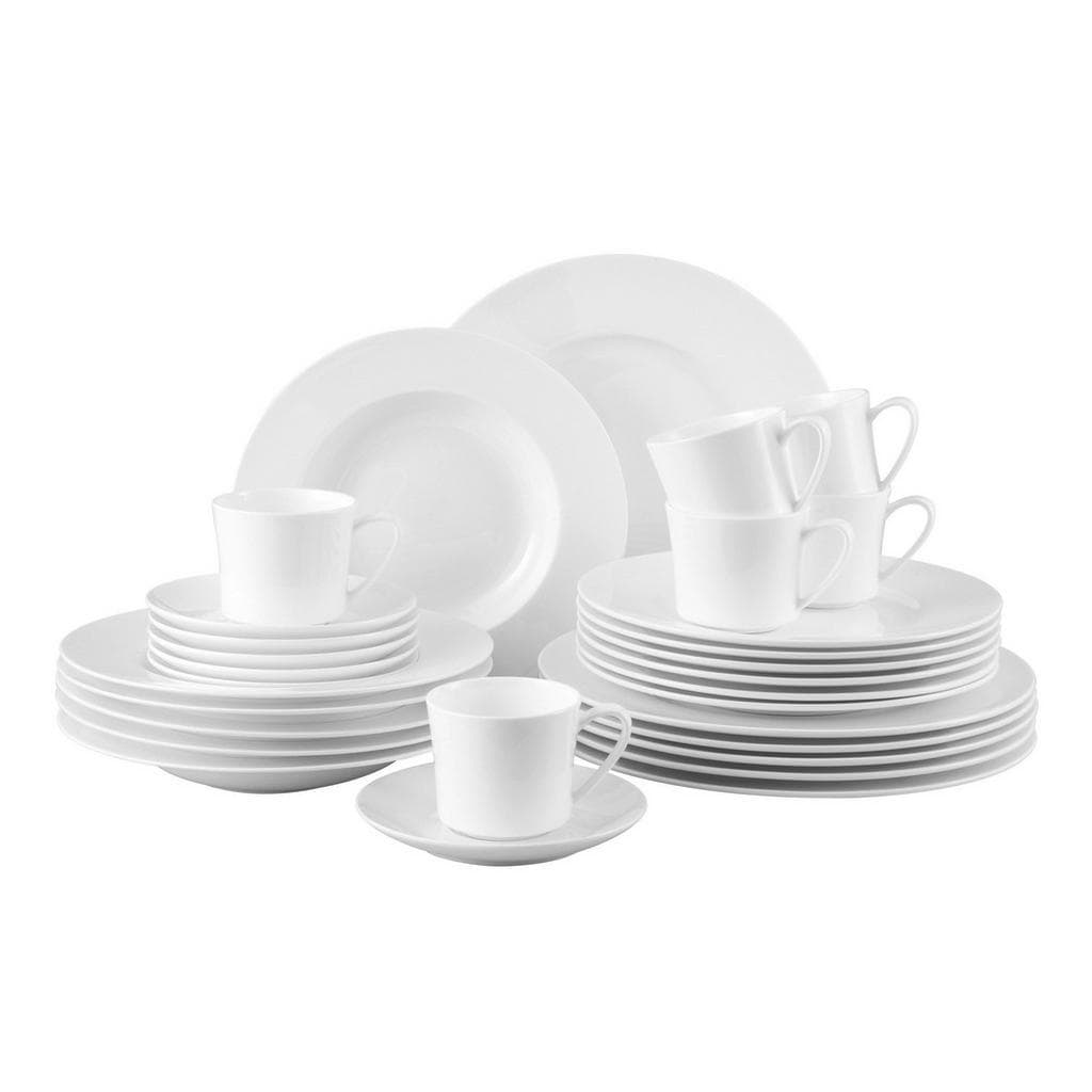 Rosenthal Kombiservice Jade 30-teilig Weiß Fine Bone China