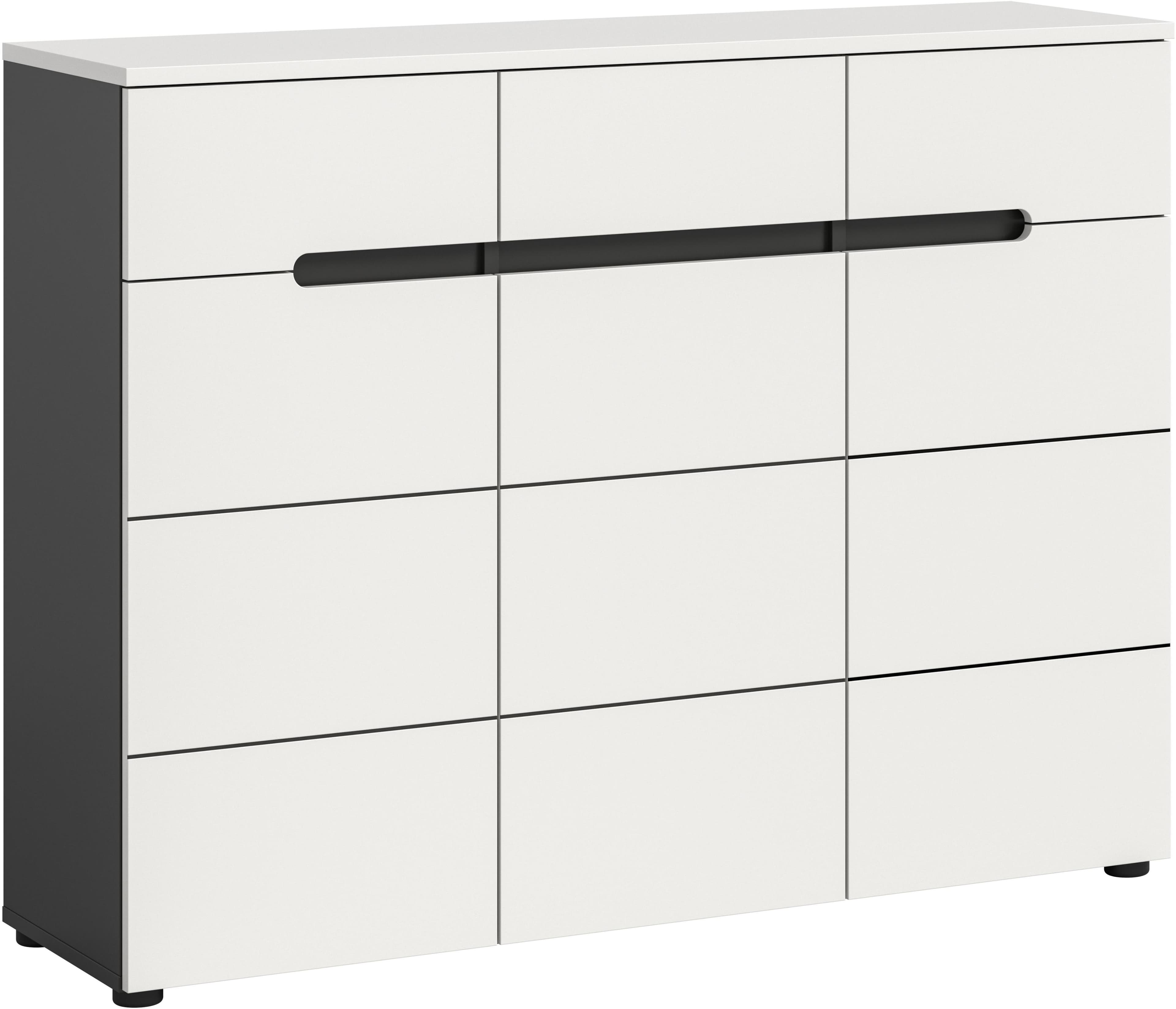 Garderobenschrank INOSIGN REHAT 120 cm 3 Türen 3 Schubladen 12 Fächer