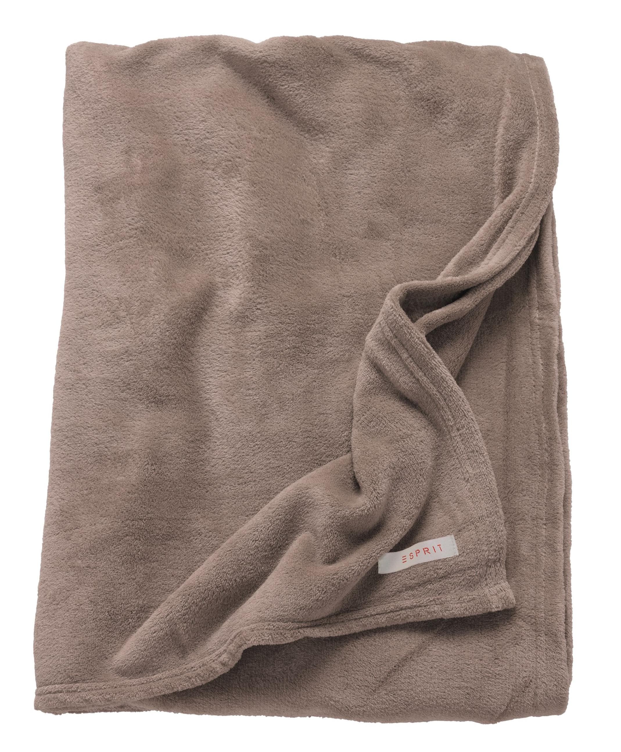 Esprit Wohndecke Kuscheldecke Beige Braun Super Soft Fleece