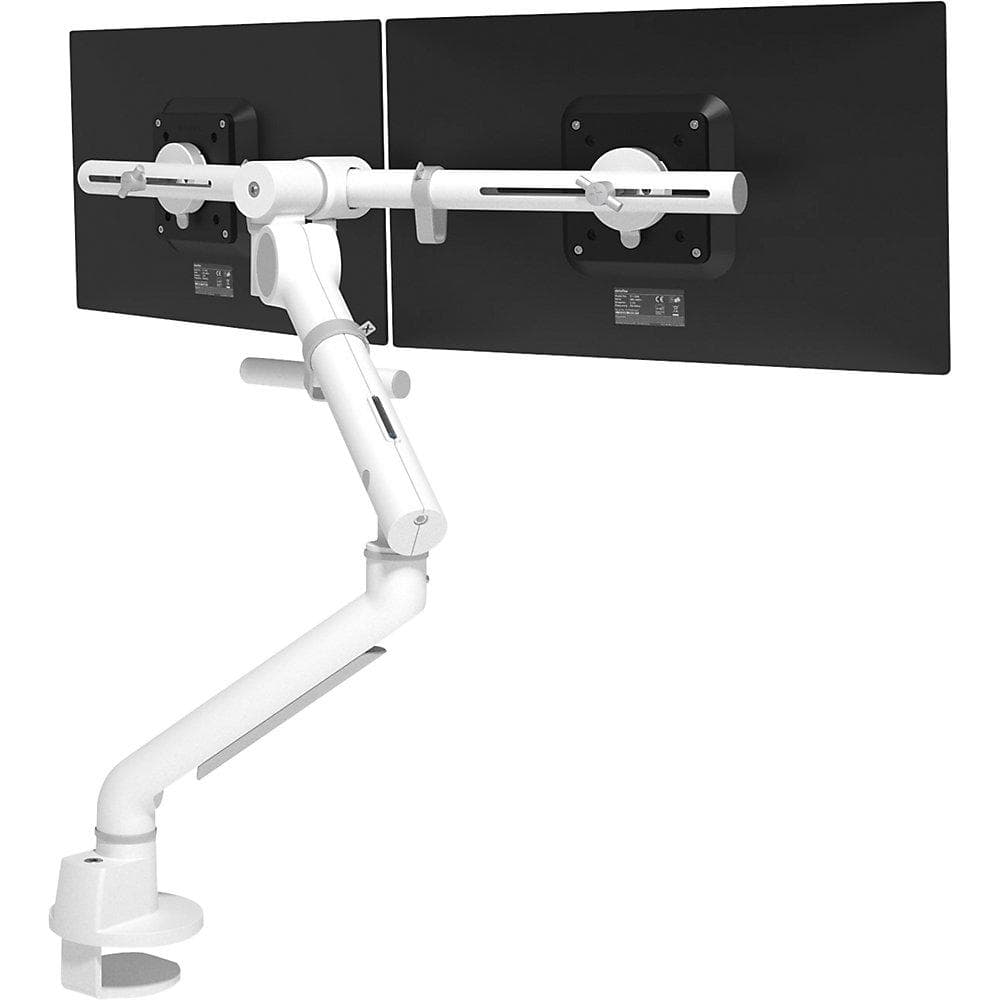 Dataflex Viewgo pro Monitorarm für 2 Monitore, Tragfähigkeit 4 kg, Weiß