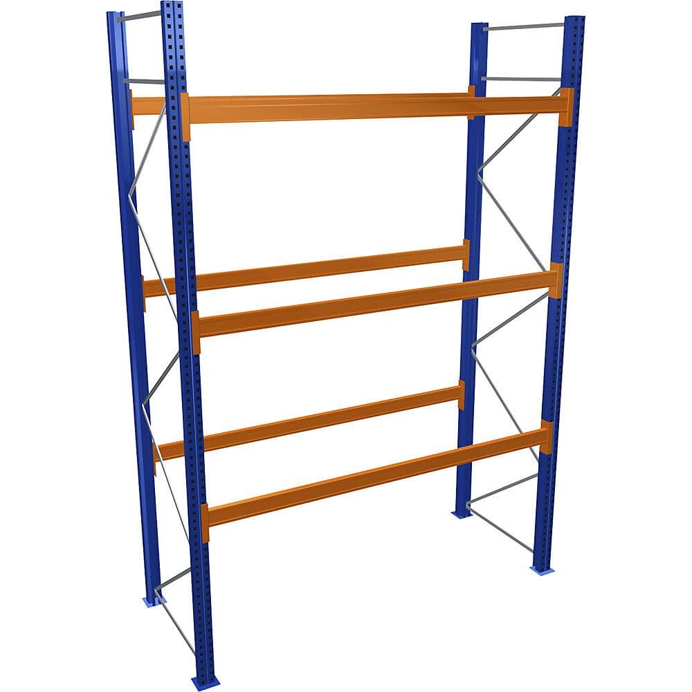 SCHULTE Palettenregal blau/orange Stahl Grundregal