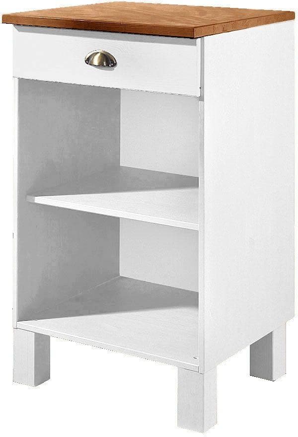 HOME AFFAIRE Oslo Unterschrank Massivholz Beige/Gelb