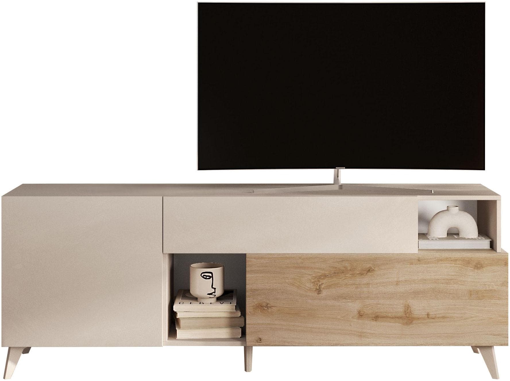 Home affaire Lowboard Monaco TV-Schrank Weiß Soft-Close