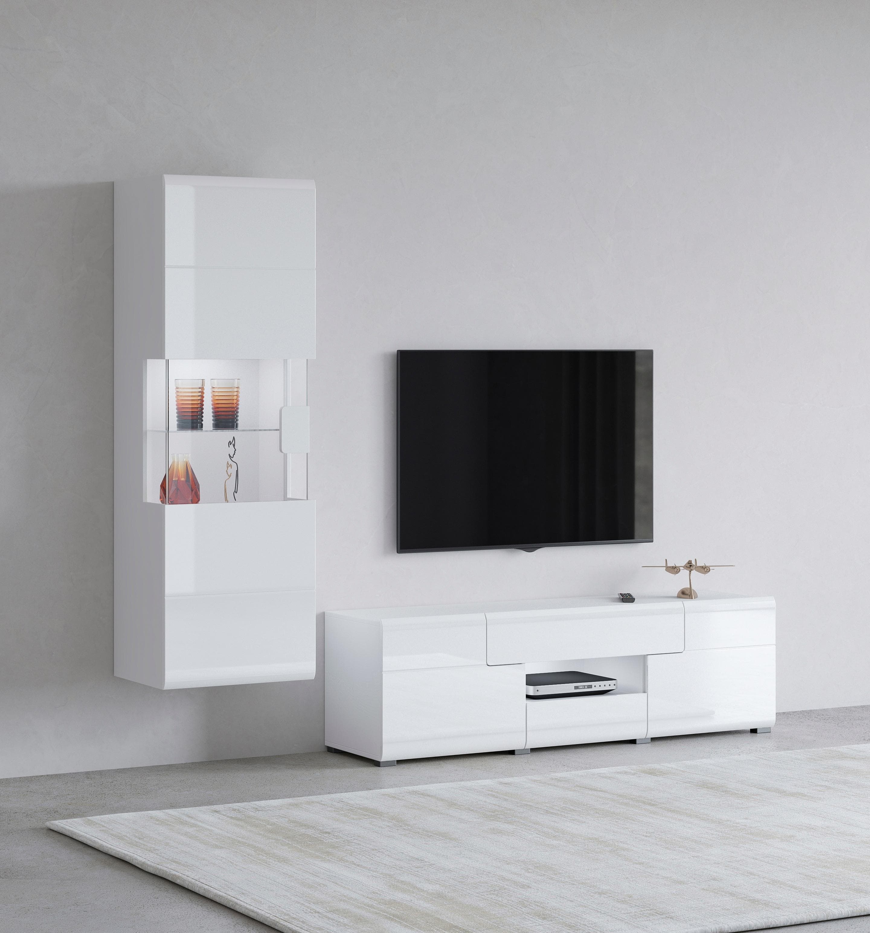 OTTO HOME Wohnwand Toledo Weiß Hochglanz Set