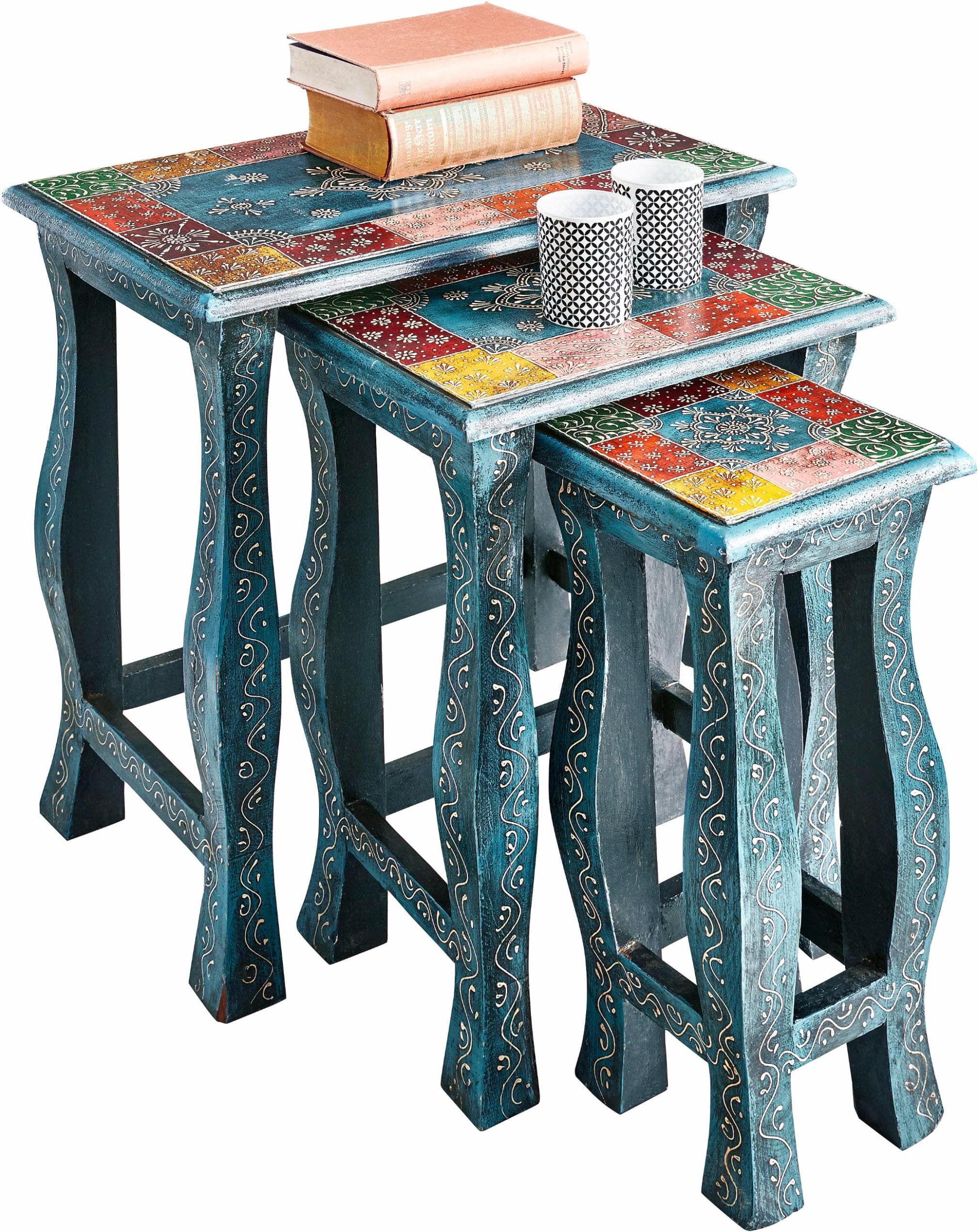 3-teiliges Beistelltisch Set