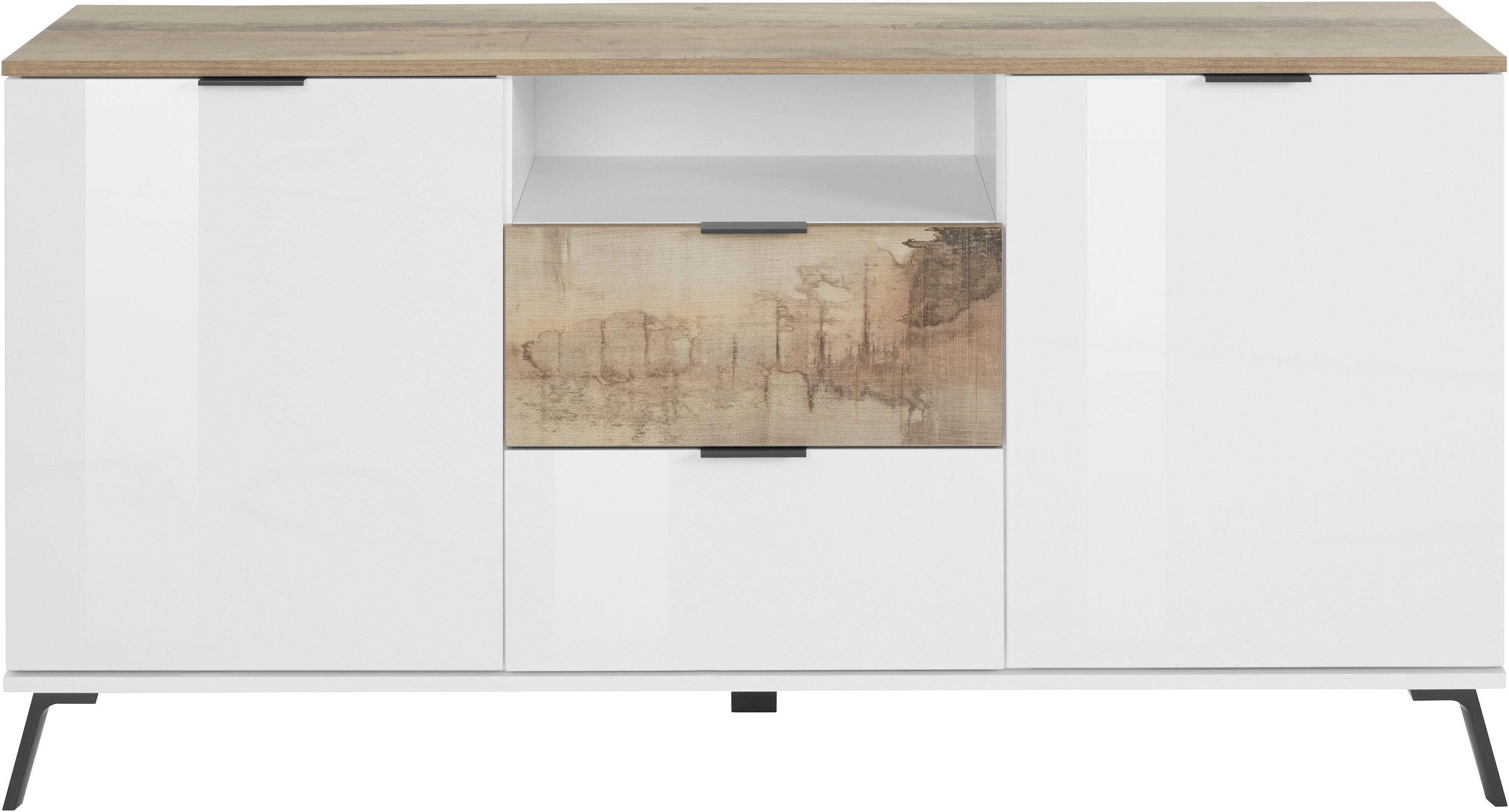 Home Affaire Sideboard CASANOVA Weiß Hochglanz FSC