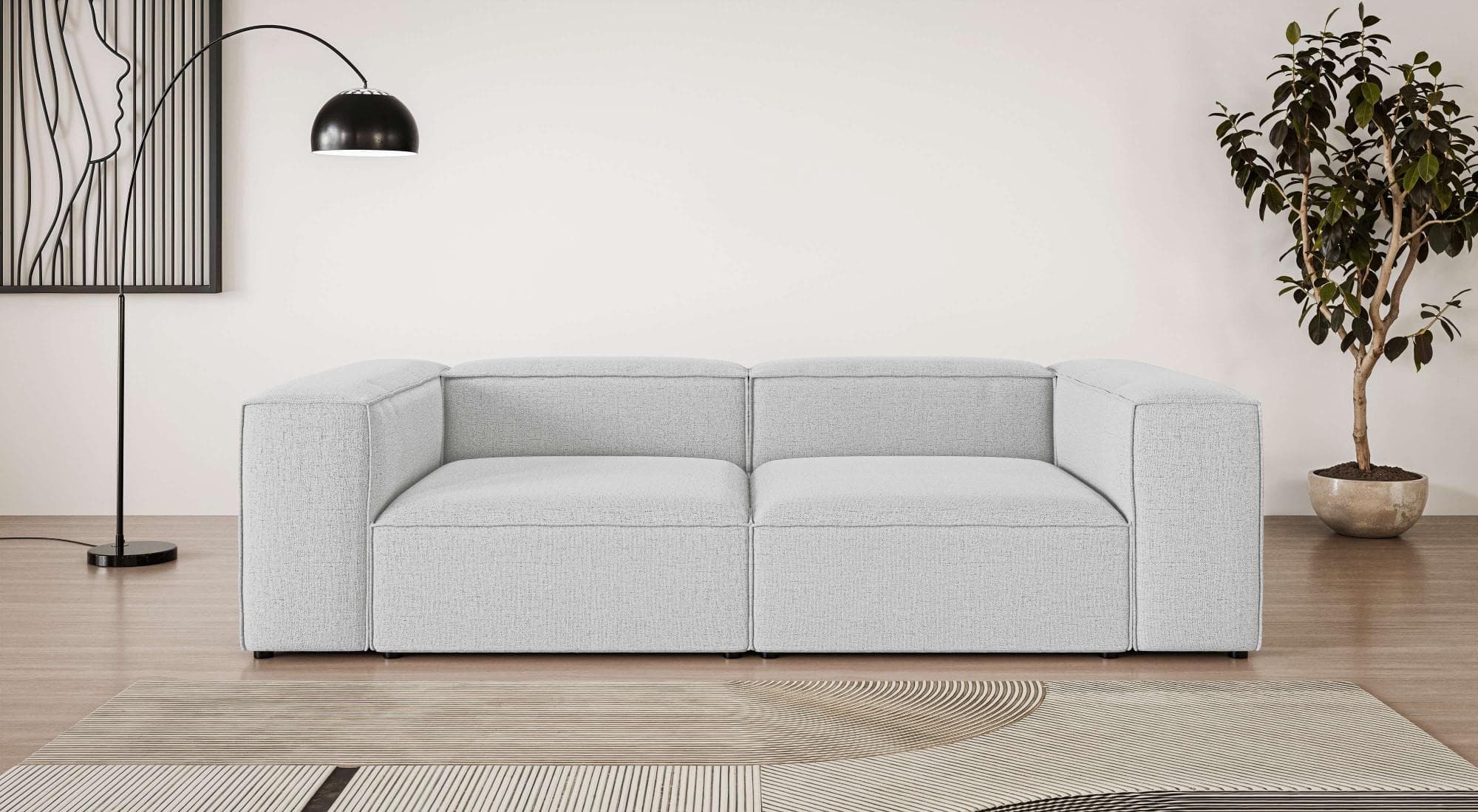 Big-Sofa XL HAILY Modularsofa Extra Tief 260 cm Creme OTTO HOME