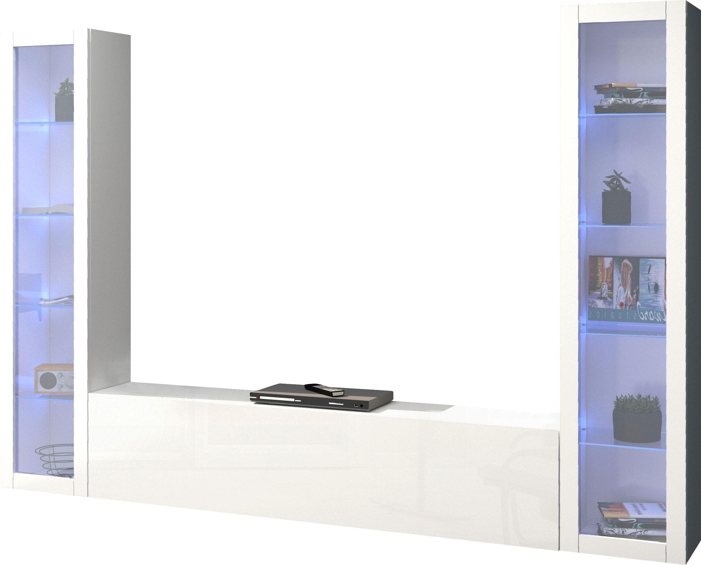 INOSIGN Wohnwand Maruska Weiß Hochglanz Spanplatte 1710255665