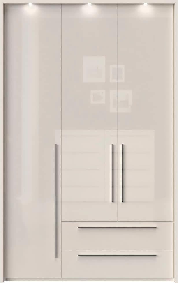 OTTO HOME Piano Drehtürenschrank Beige Hochglanz mit LED
