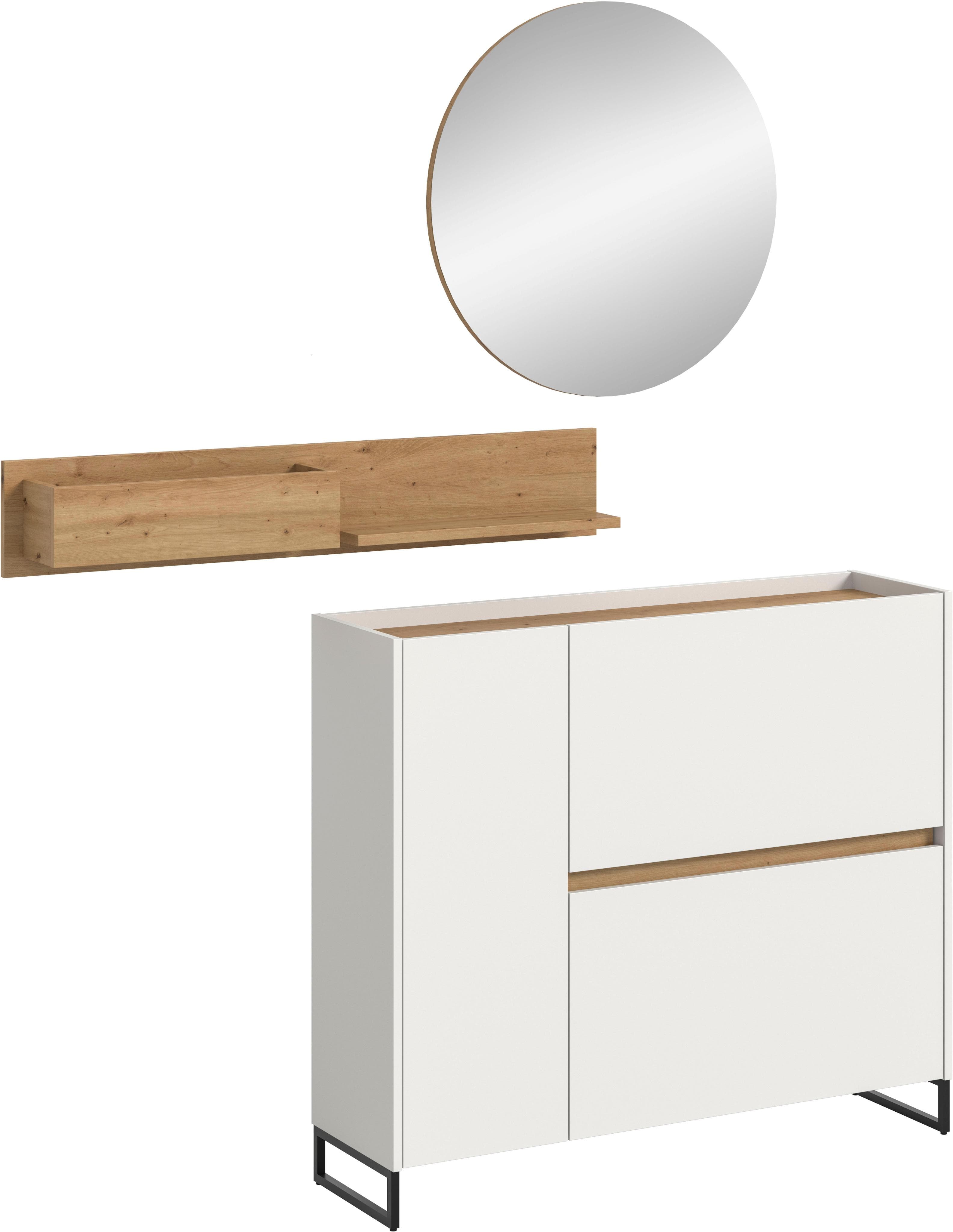 Garderoben-Set INOSIGN EVRID 3-teilig Weiß Artisan Oak