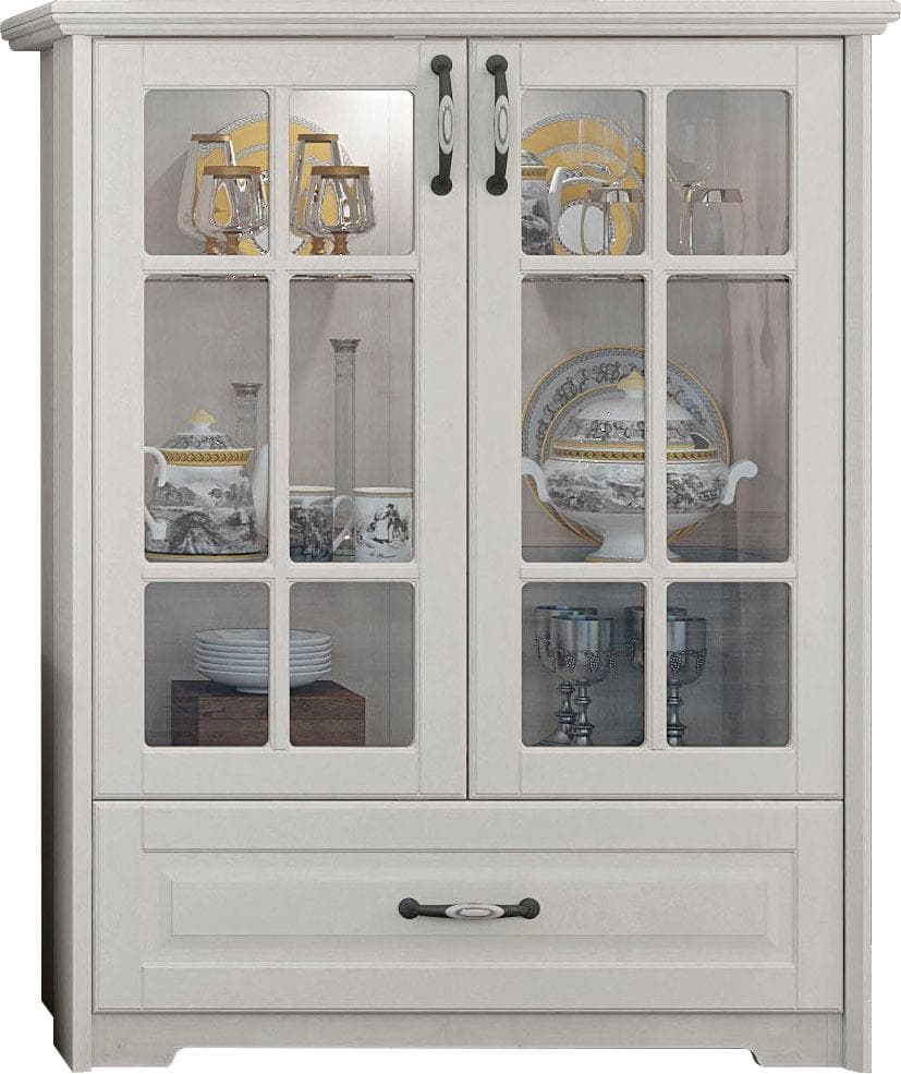 OTTO HOME Vitrine Evergreen Beige mit Soft-Close und Glas