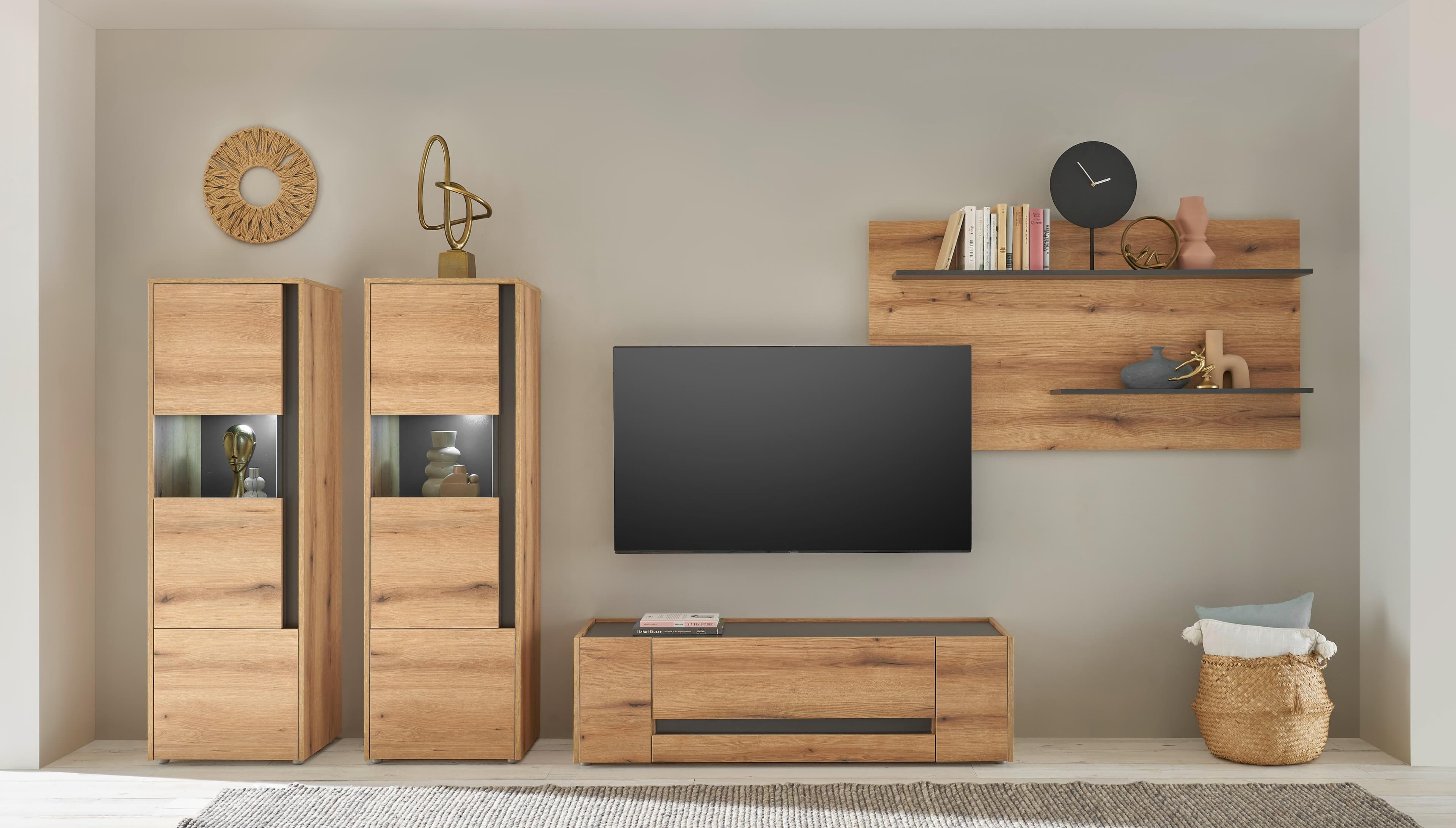 INOSIGN Wohnwand City/Giron - Modernes Design mit Holzoptik