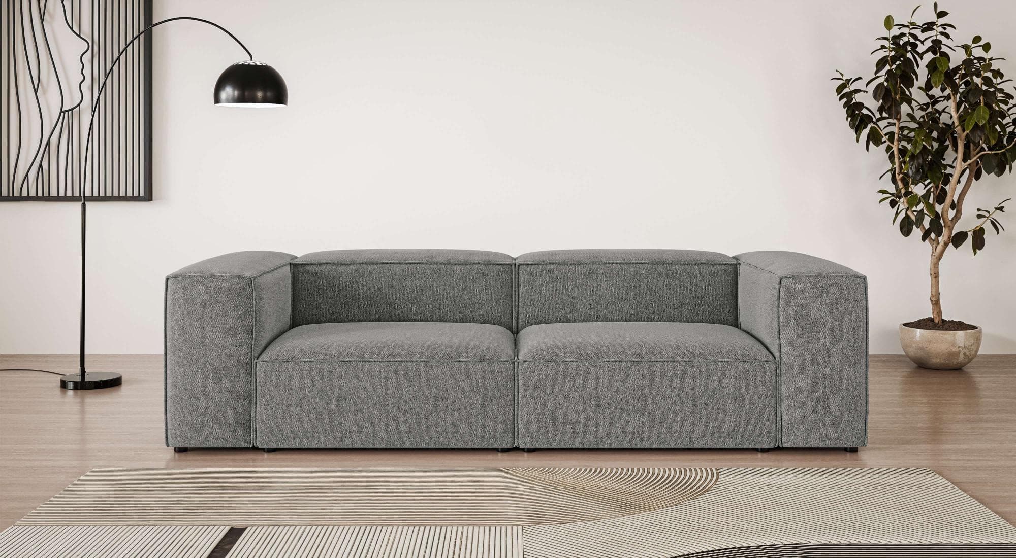 Big-Sofa OTTO HOME HAILY Modularsofa 260 cm Grau