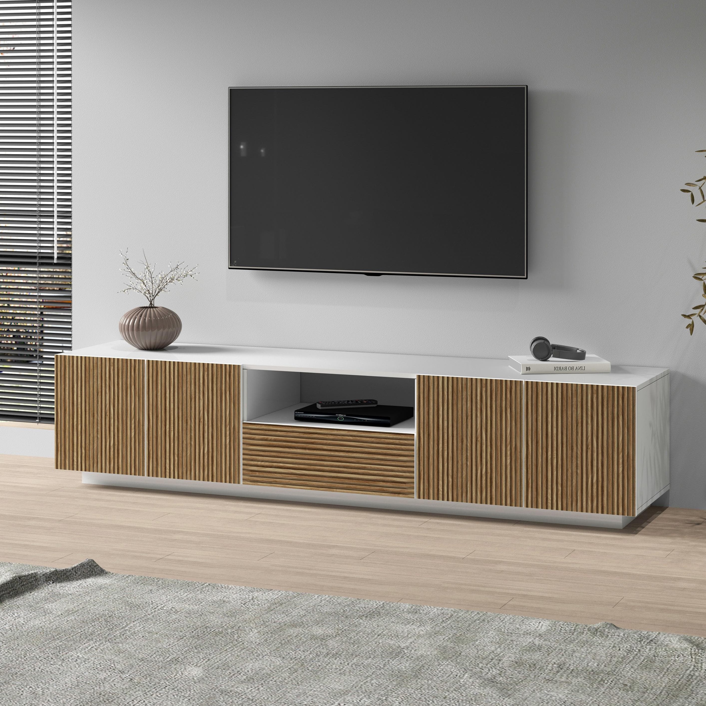 Lowboard HOME AFFAIRE Vega - Weiß, 220x46x43 cm