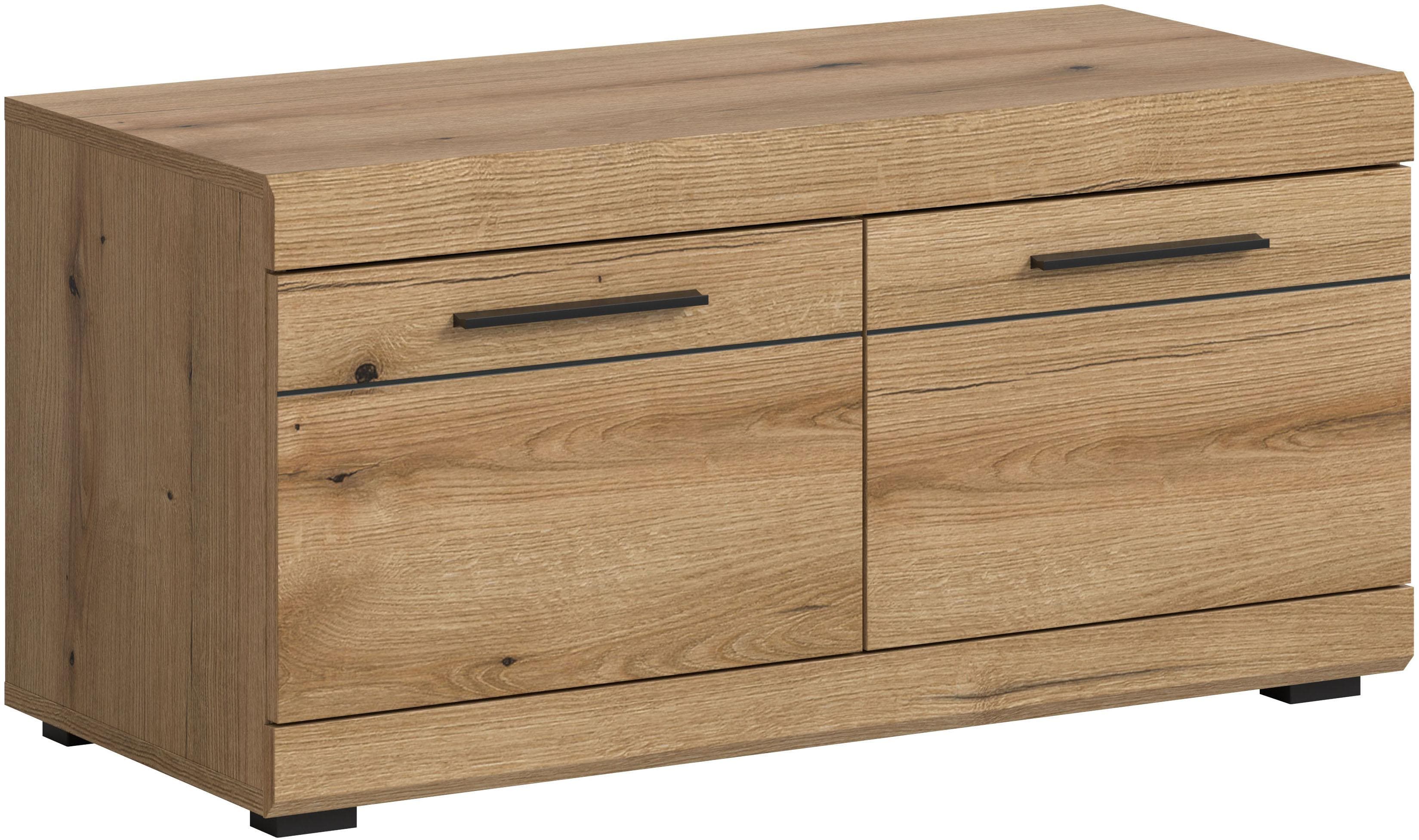 Home Affaire Sitzbank Siena 90cm Eiche Anthrazit mit Stauraum