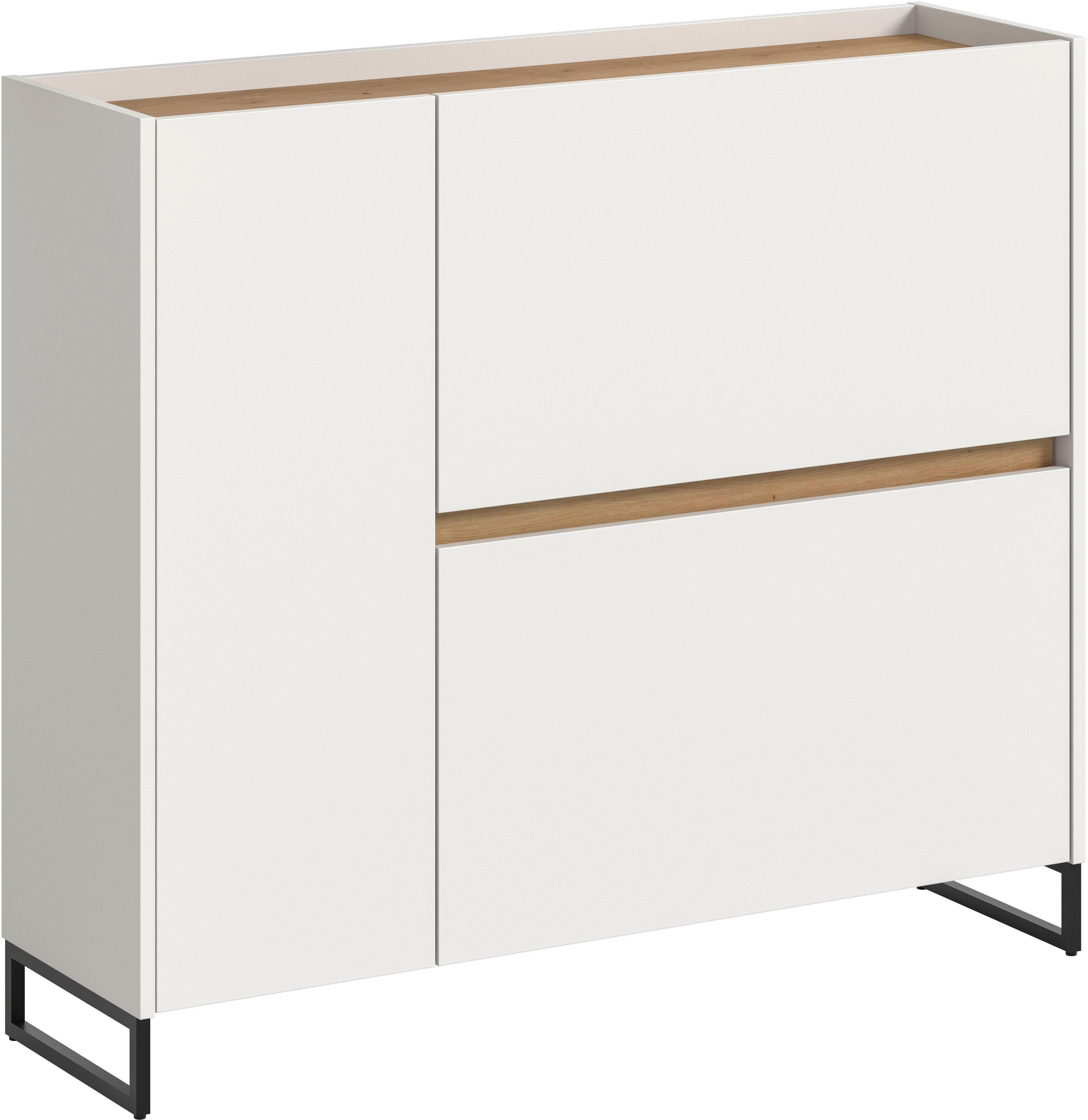 Schuhschrank INOSIGN EVRID Weiß Artisan Oak 110 cm