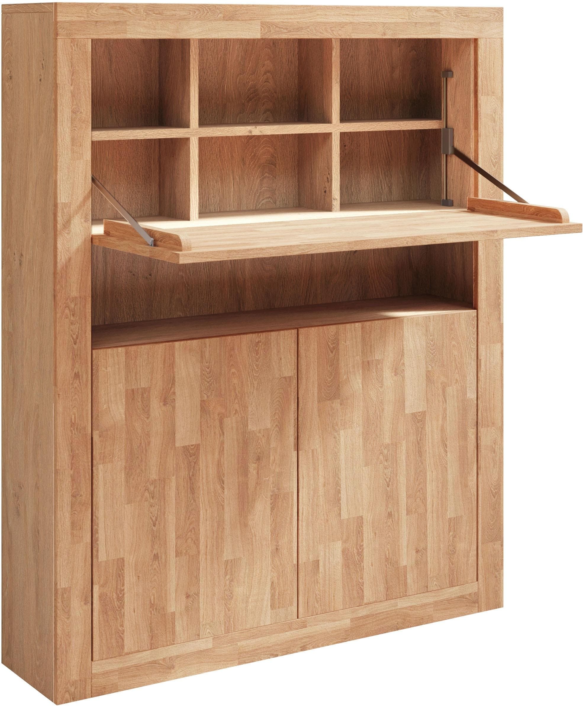 Home Affaire Sekretär Logo: Klappbarer Teilmassiv-Sekretär mit viel Stauraum