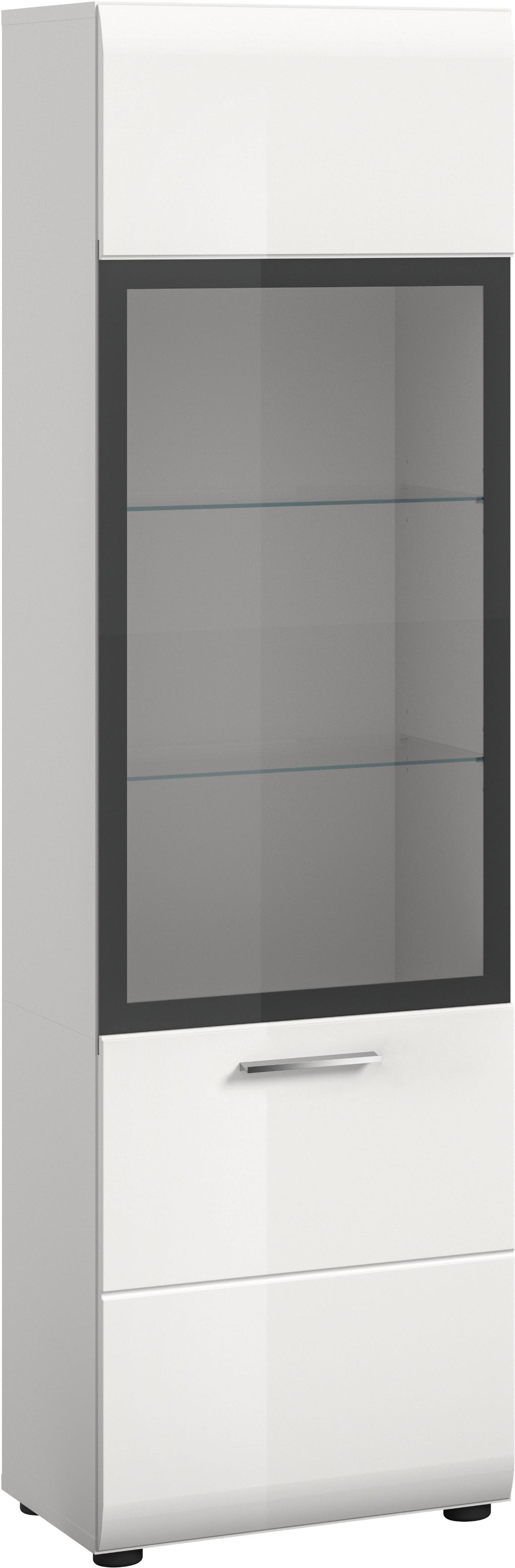 Vitrine INOSIGN 'FLORENZ' Weiß Hochglanz Tiefzieh