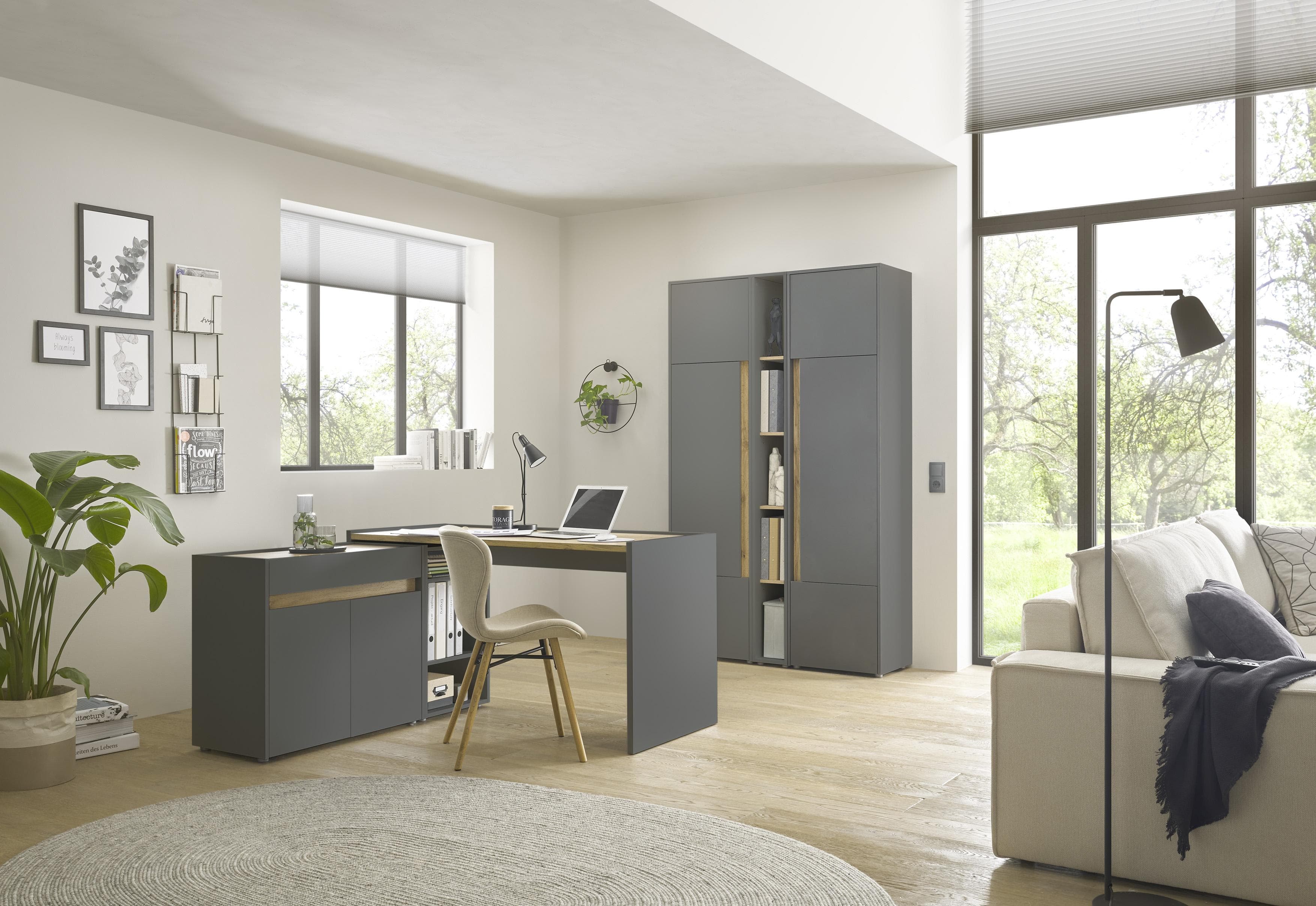 INOSIGN Büromöbel-Set CiTY/GiRON Anthrazit
