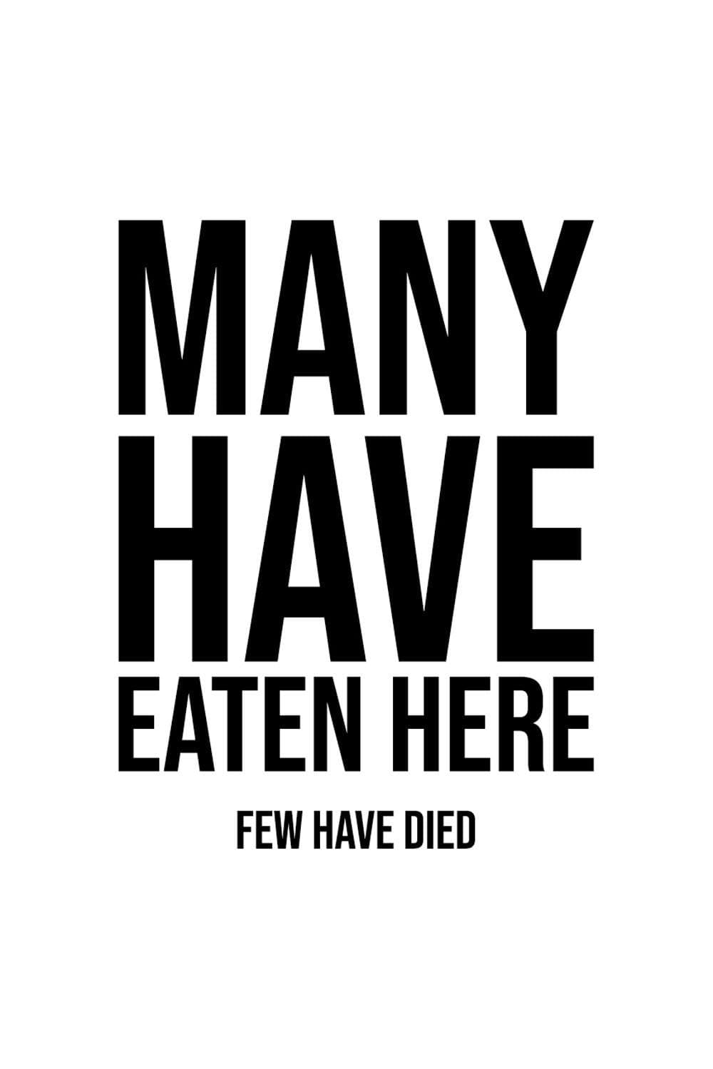 Wanddekoobjekt QUEENCE "Many have eaten here ..." Schwarz/Weiß