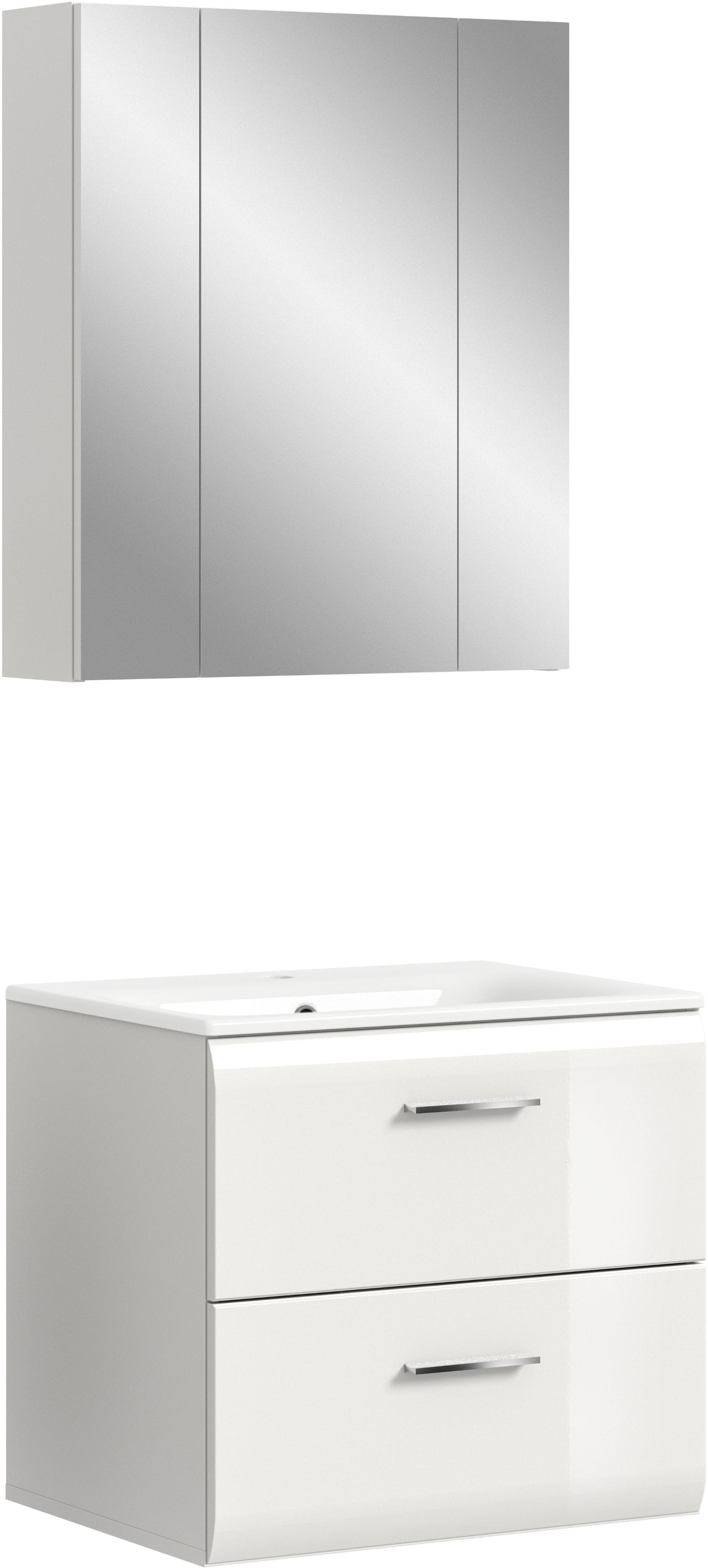 INOSIGN Badezimmer-Set Florenz Weiß Hochglanz