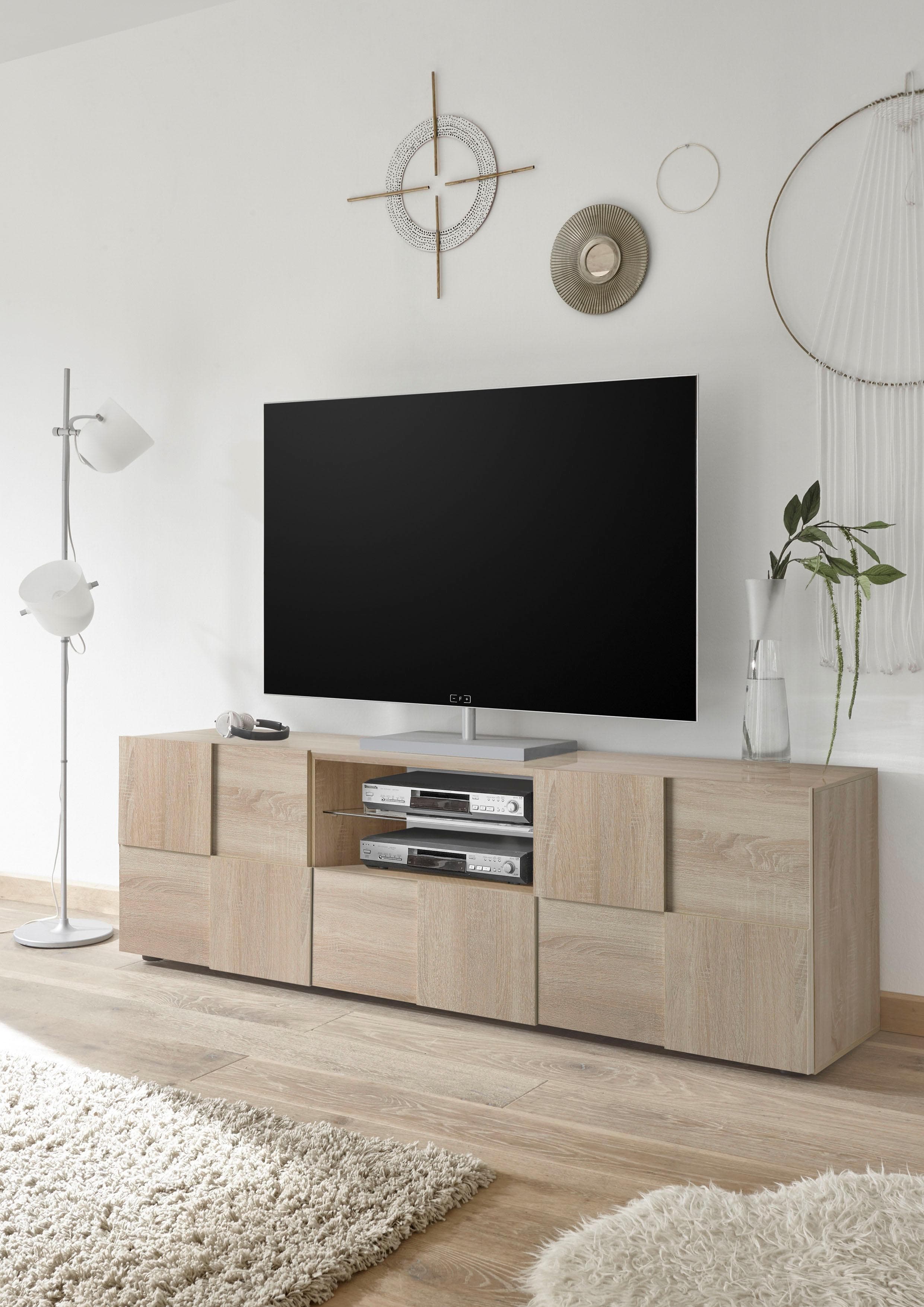 Home affaire Lowboard Dama 181 cm TV-Schrank mit 3D-Optik Front