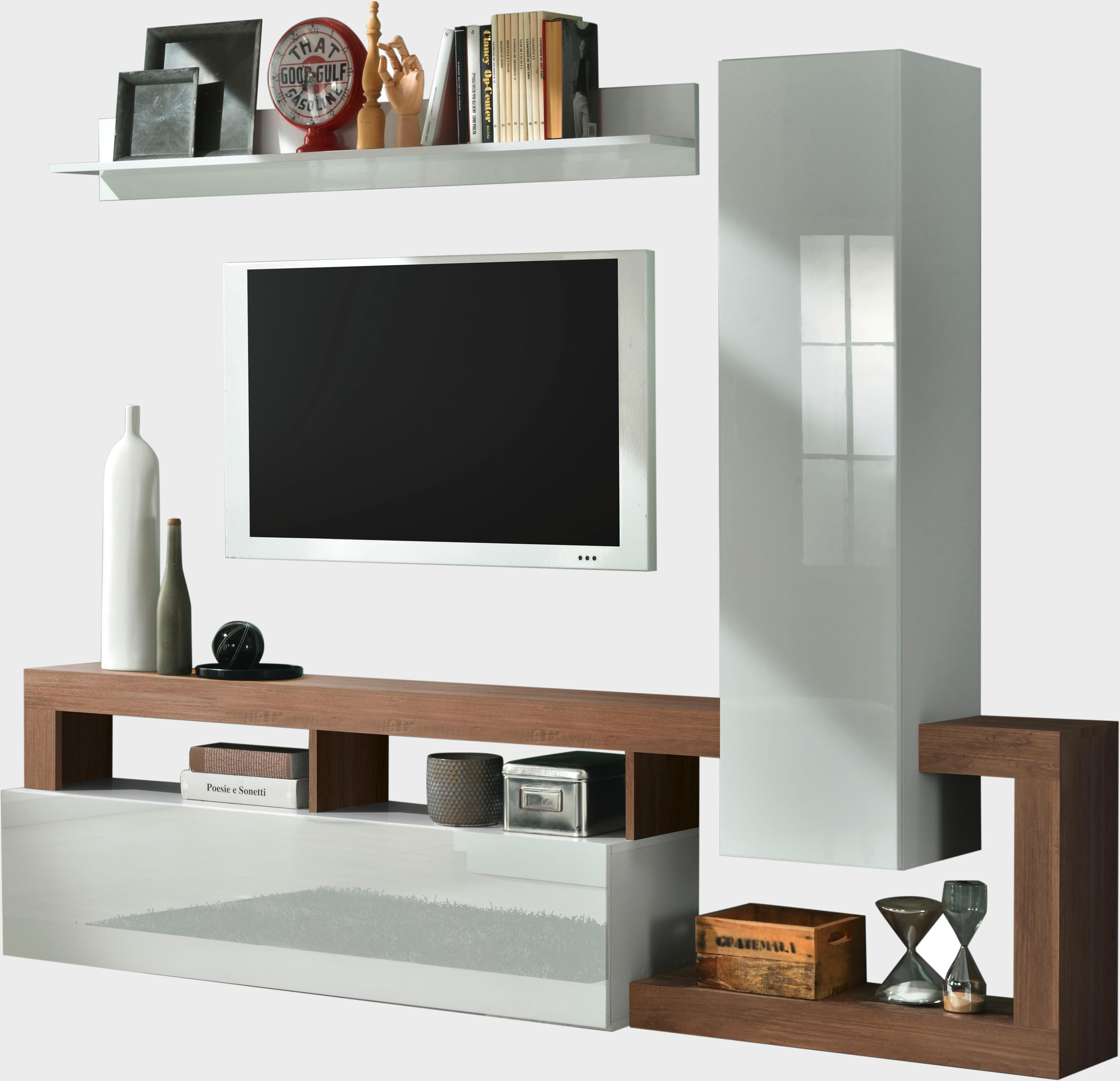 3-teilige Wohnwand mit elegantem Design