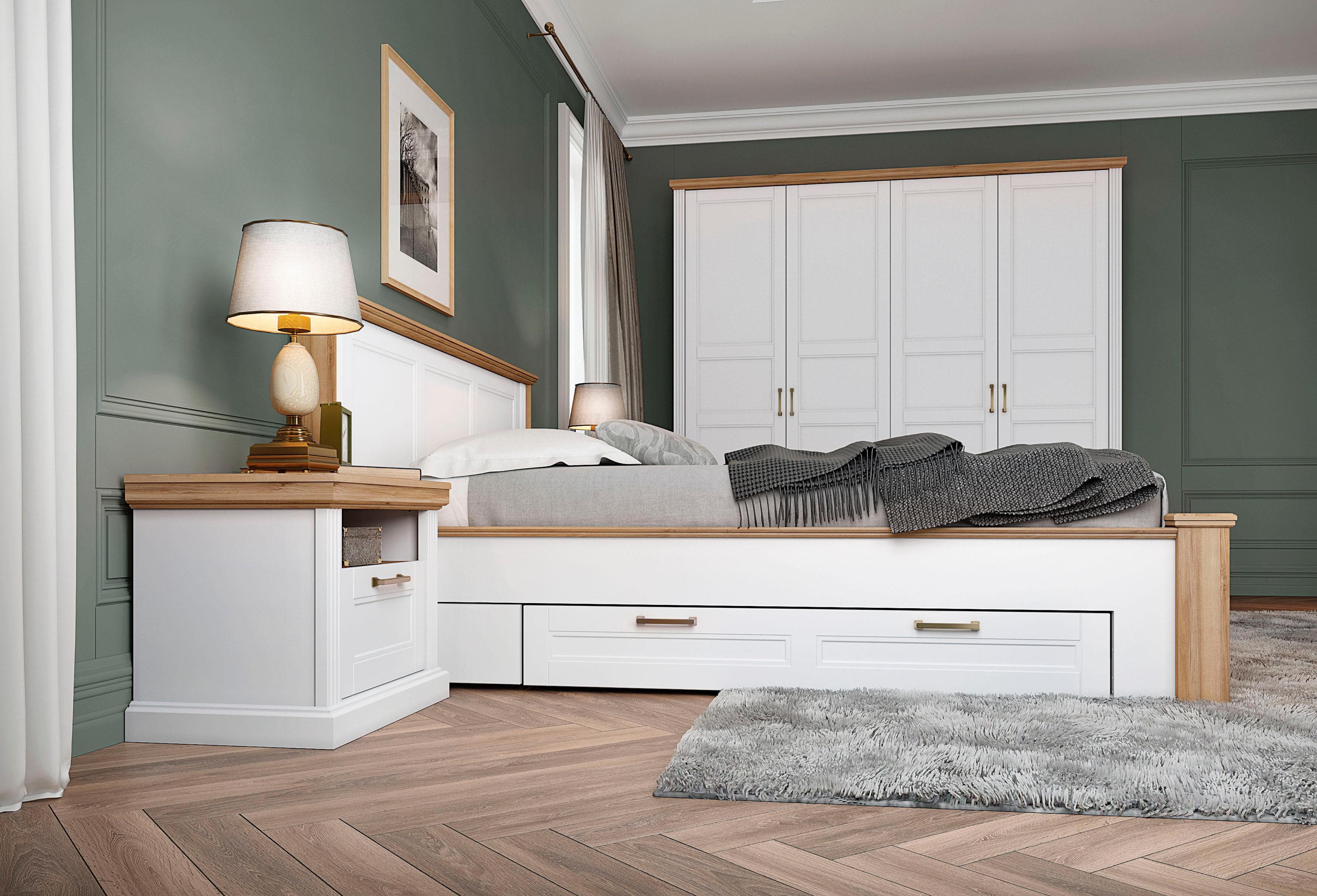 OTTO HOME Nachtkonsole Tara Weiß Matt Landhausstil
