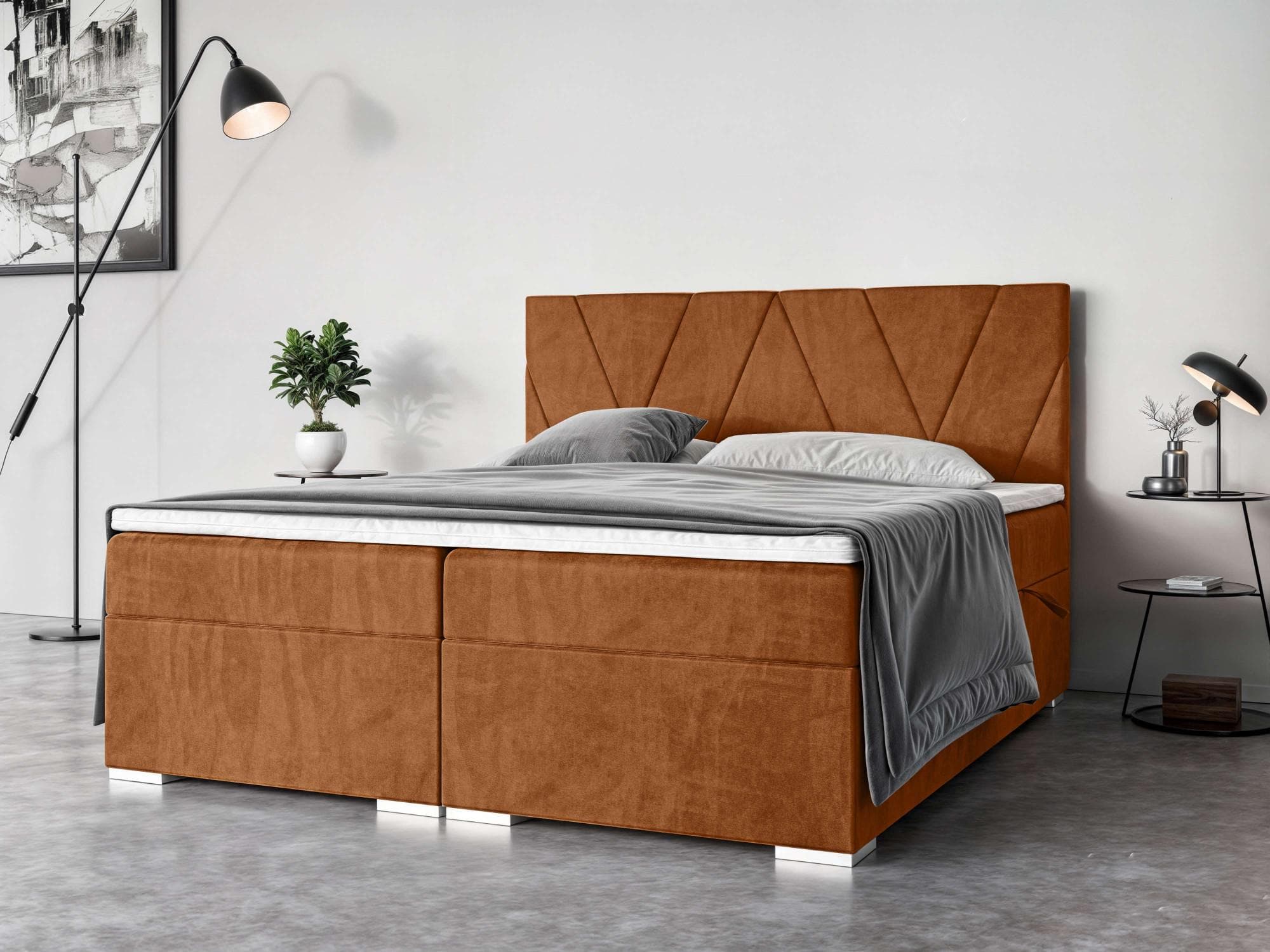 HOME AFFAIRE Liania Polsterbett mit Matratze und Bettkasten