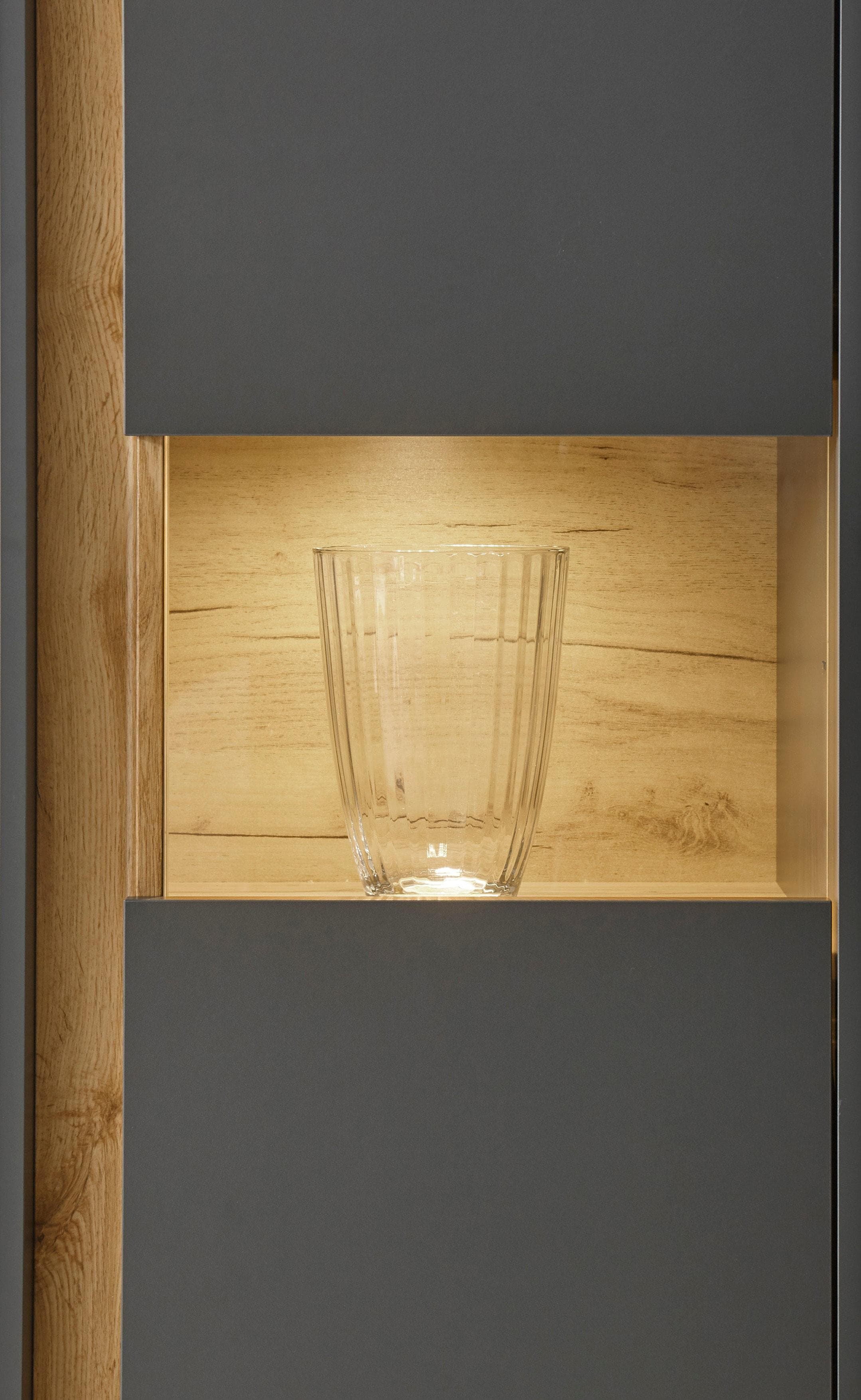 INOSIGN Wohnwand City/Giron 3-St. Grau FSC®-zertifizierter Holzwerkstoff