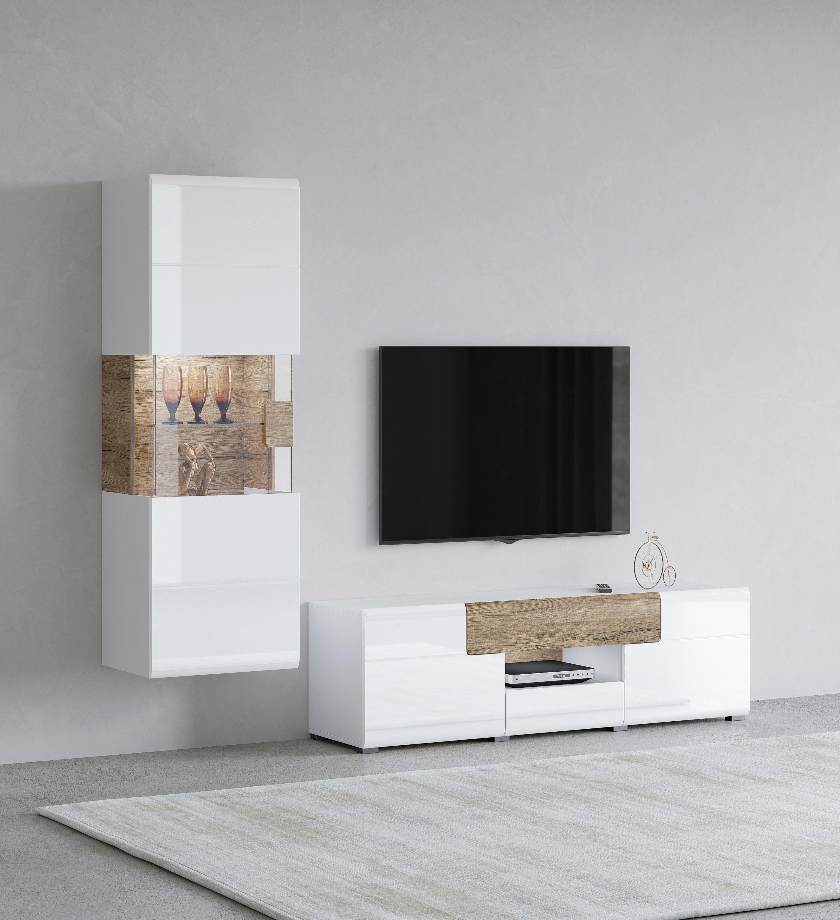 OTTO HOME Wohnwand Toledo Weiß Hochglanz Set