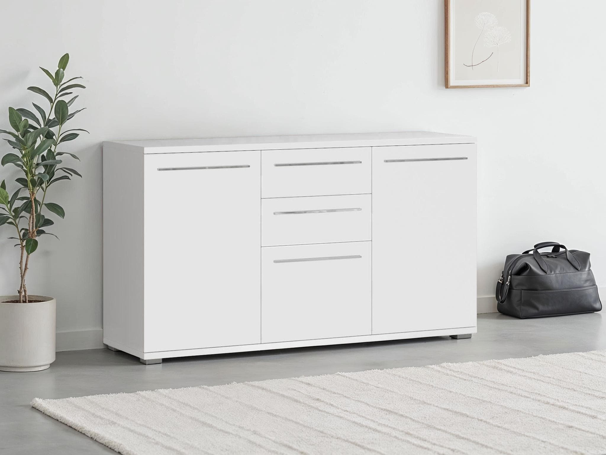 Kommode OTTO HOME Piano Weiß Hochglanz mit Soft-Close