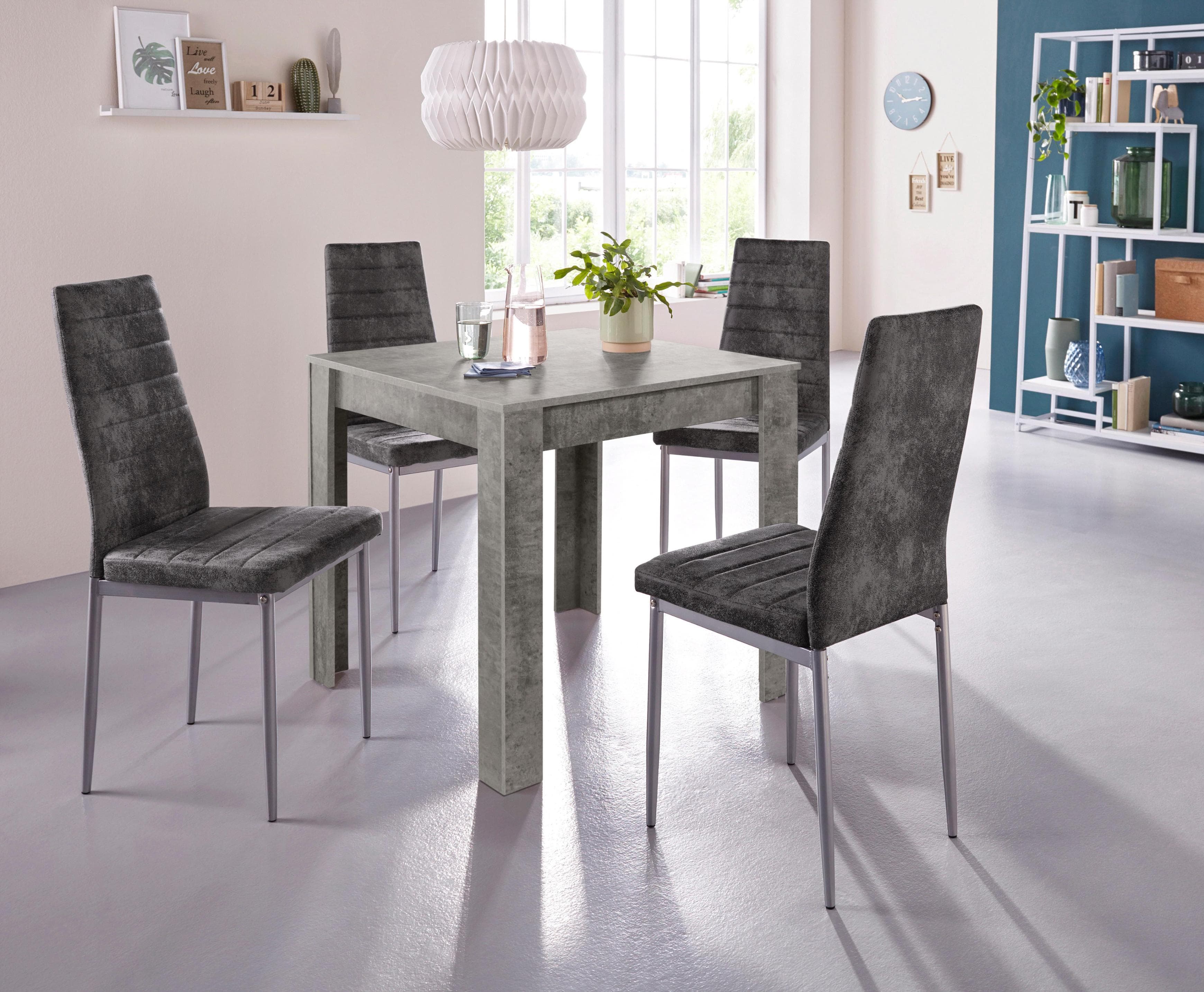 OTTO HOME Essgruppe Grau 5-tlg. FSC-Zertifiziert Modern