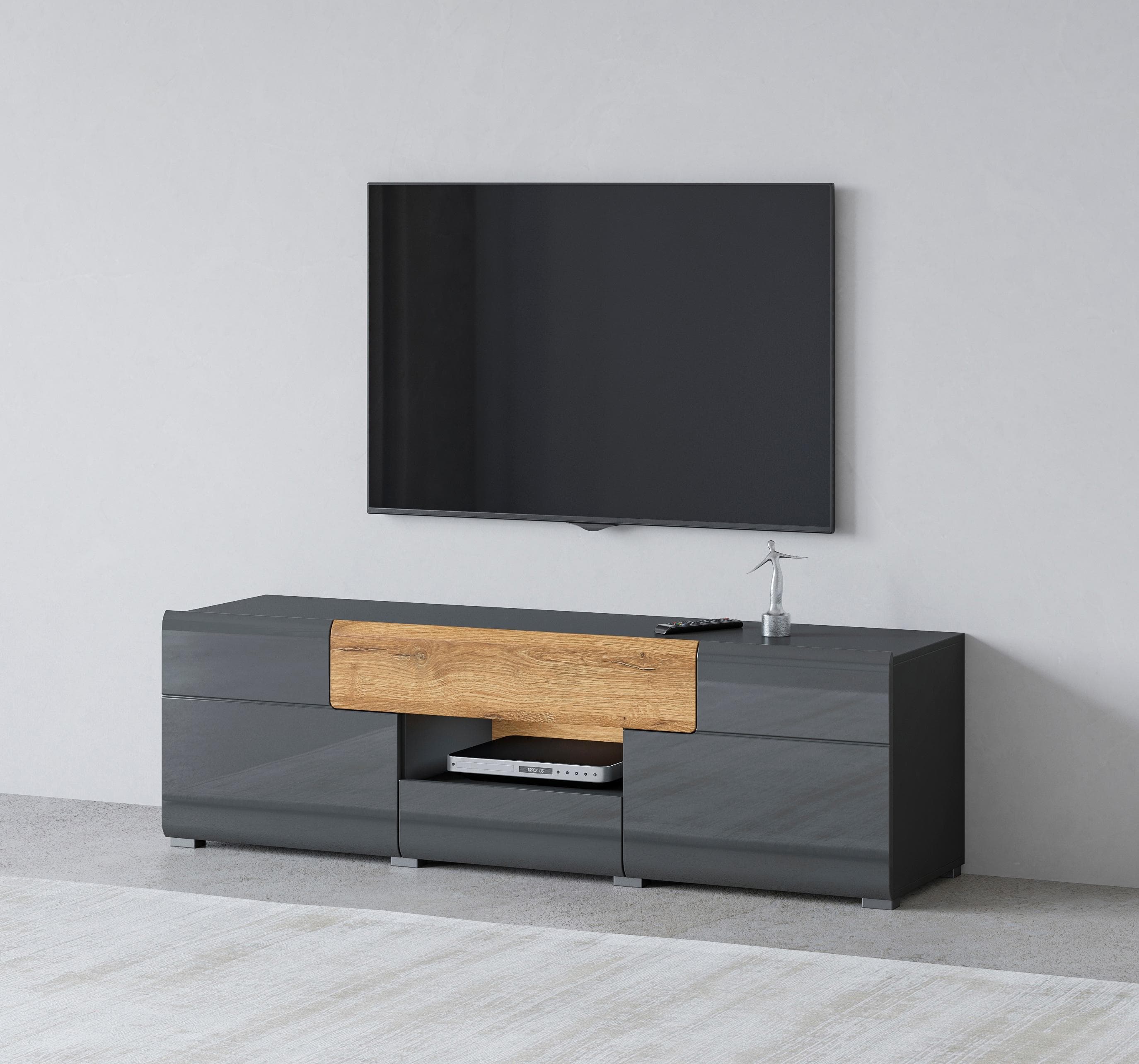 OTTO home Lowboard Toledo Modern TV-Schrank mit Fräsungen