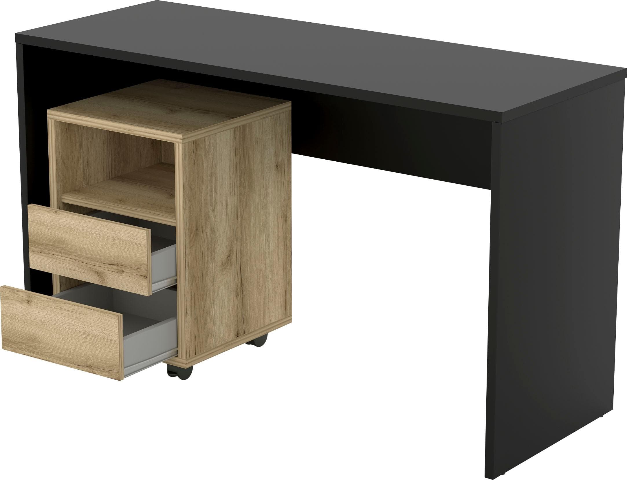 Home Affaire Büromöbel-Set Agapi Schwarz Eiche Modern