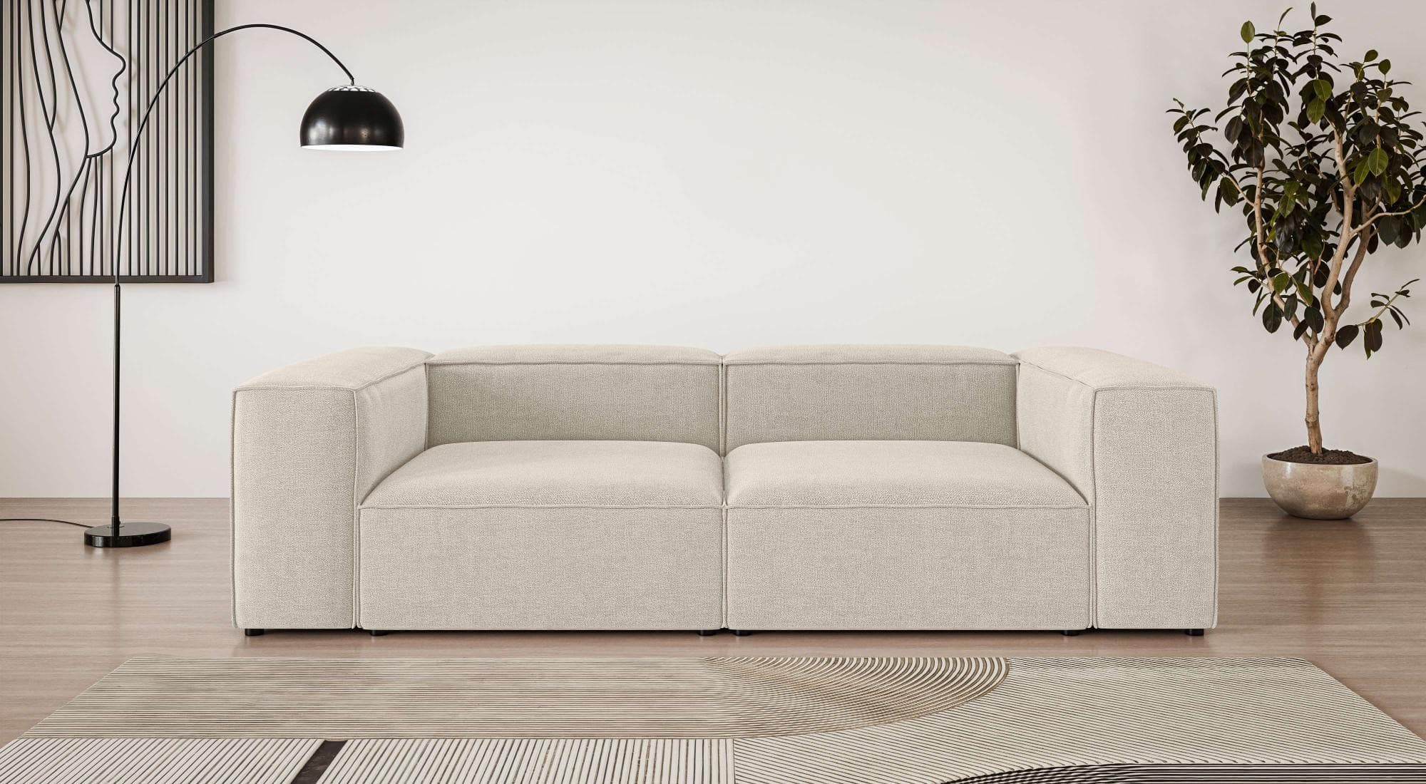 Big-Sofa OTTO HOME XL HAILY Modularsofa extra tief, 100% Polyester, 260x130x72 cm