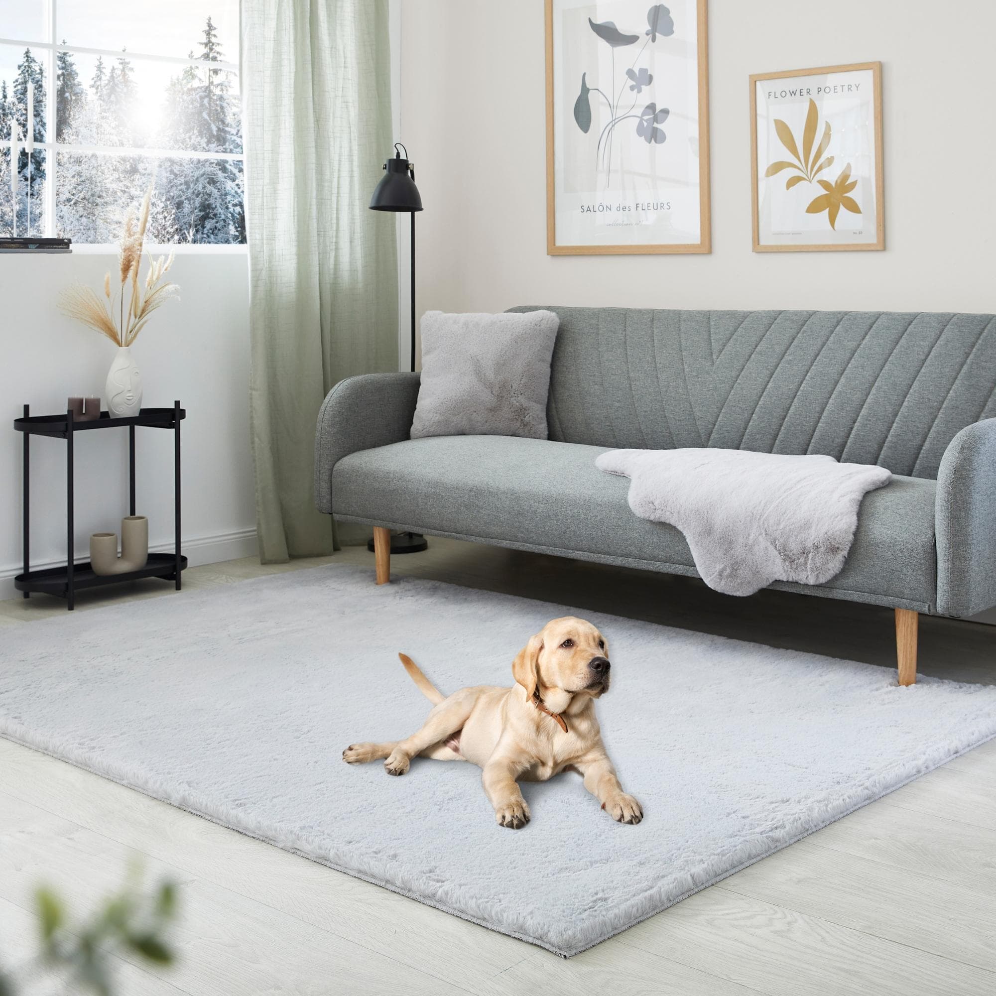 OTTO HOME Lugano Hochflor-Teppich Grau Modern Kuschelig