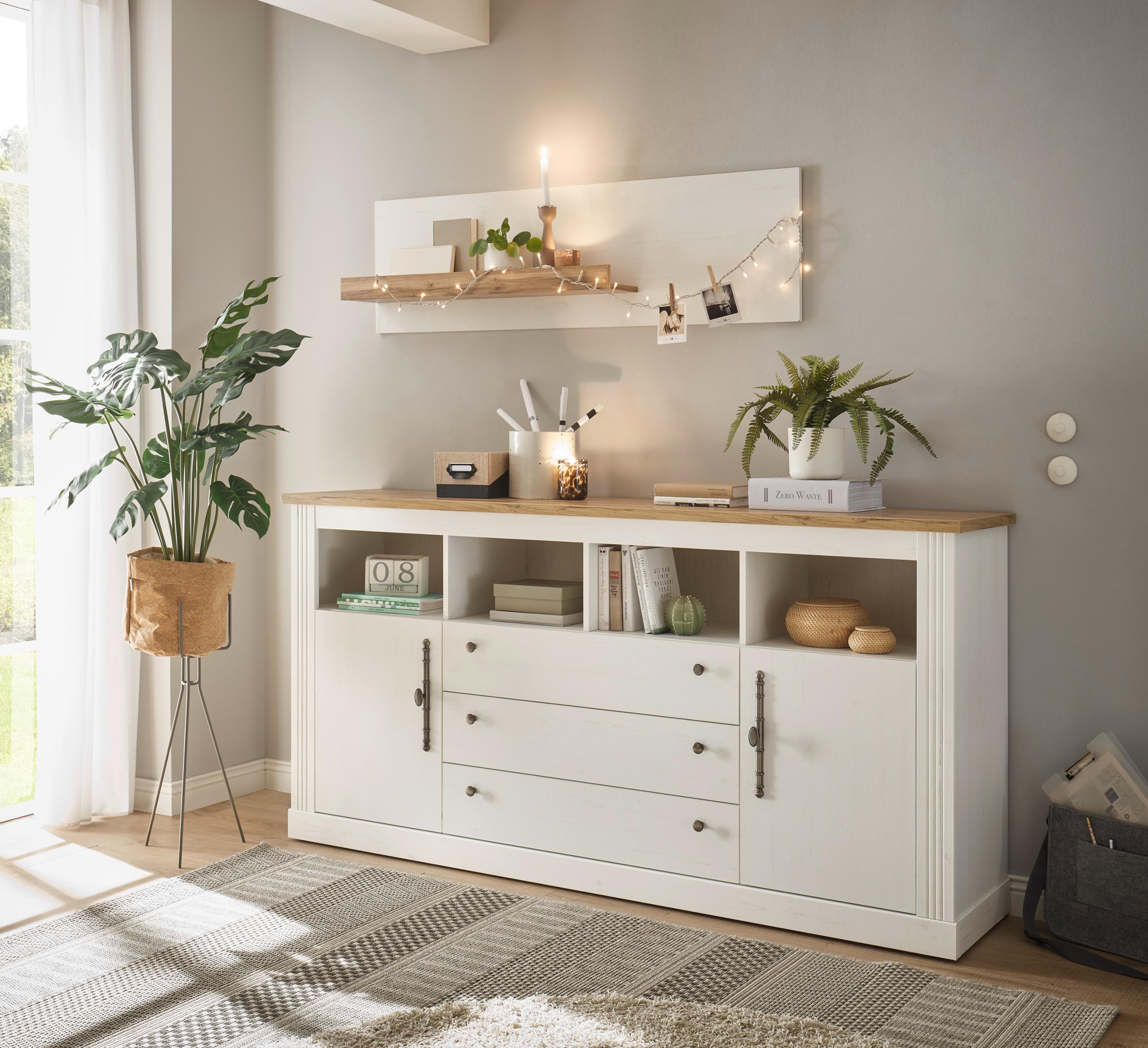 OTTO HOME Westminster Büromöbel-Set Weiß Landhausstil